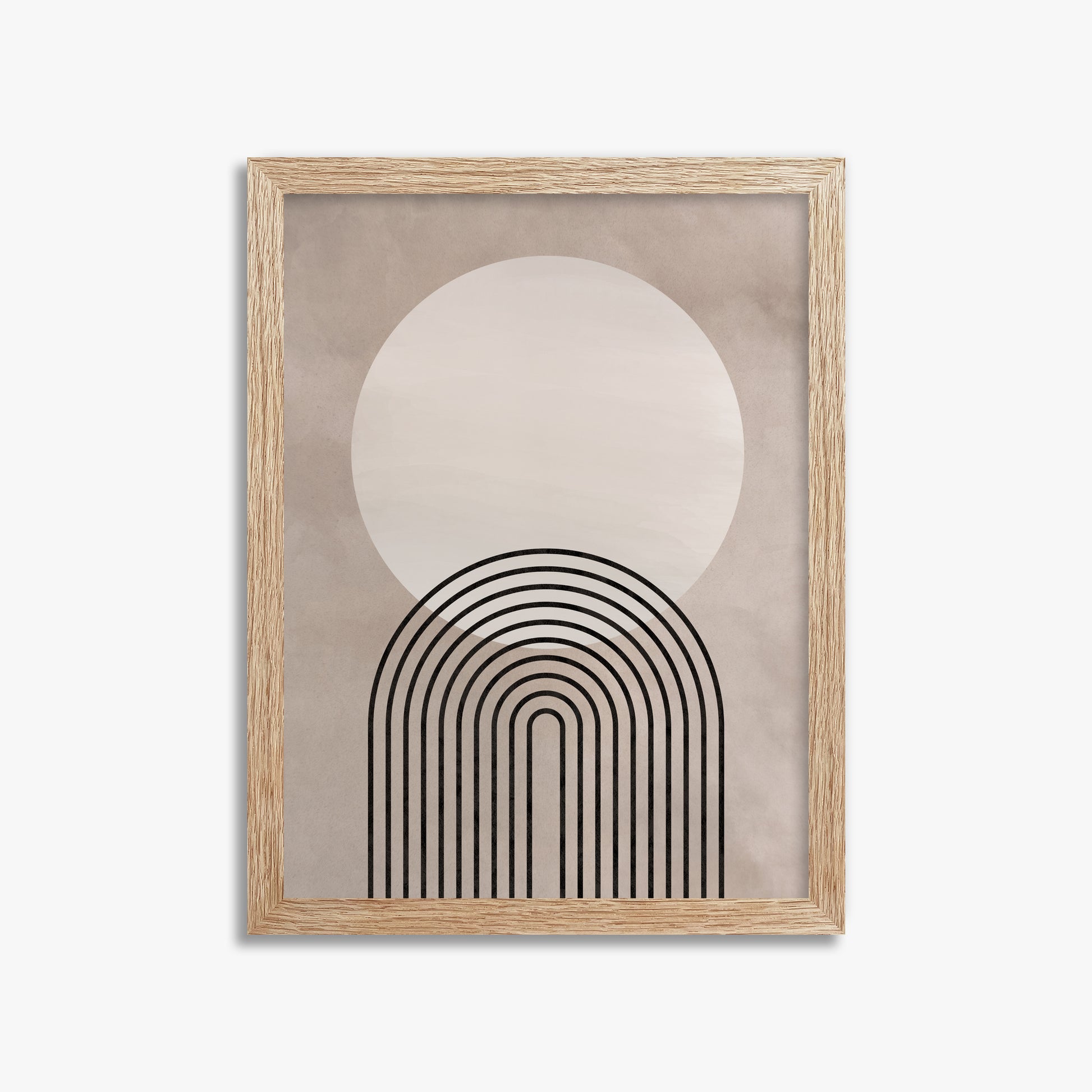 Lunar Pathways, 30x40cm Framed Poster With Raw Oak Frame