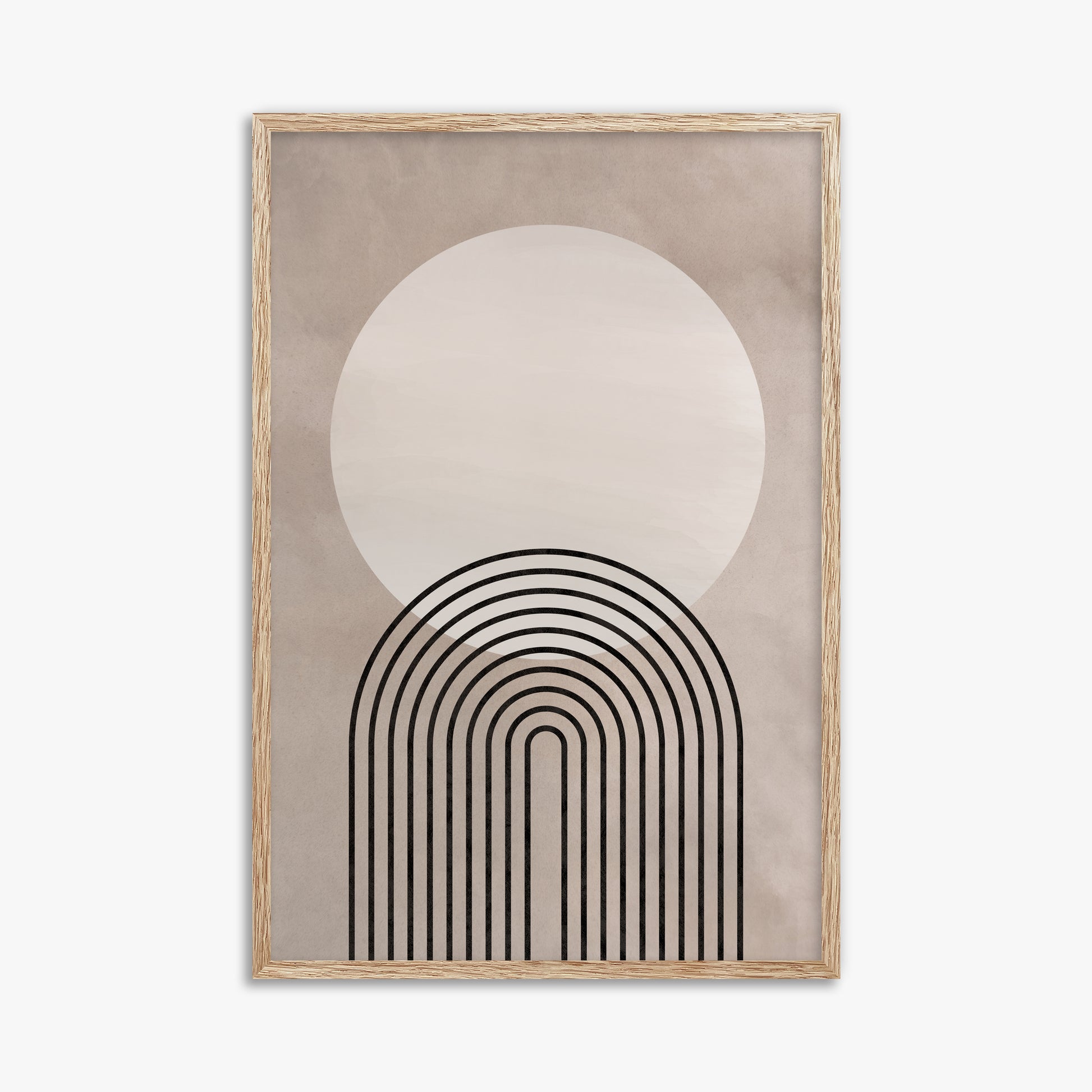 Lunar Pathways, 61x91cm Framed Poster With Raw Oak Frame