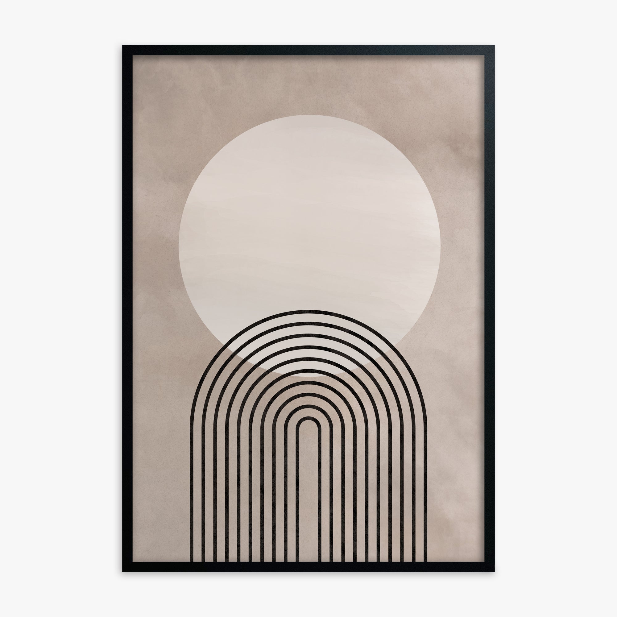 Lunar Pathways, Black Framed Poster With Black Frame