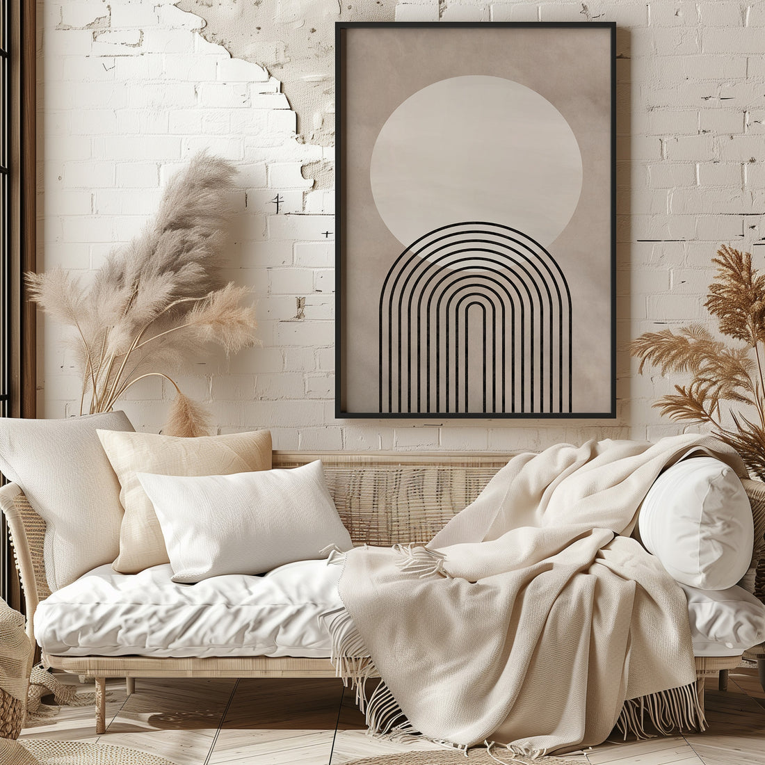 Lunar Pathways, 50x70cm Framed Poster With Black Frame