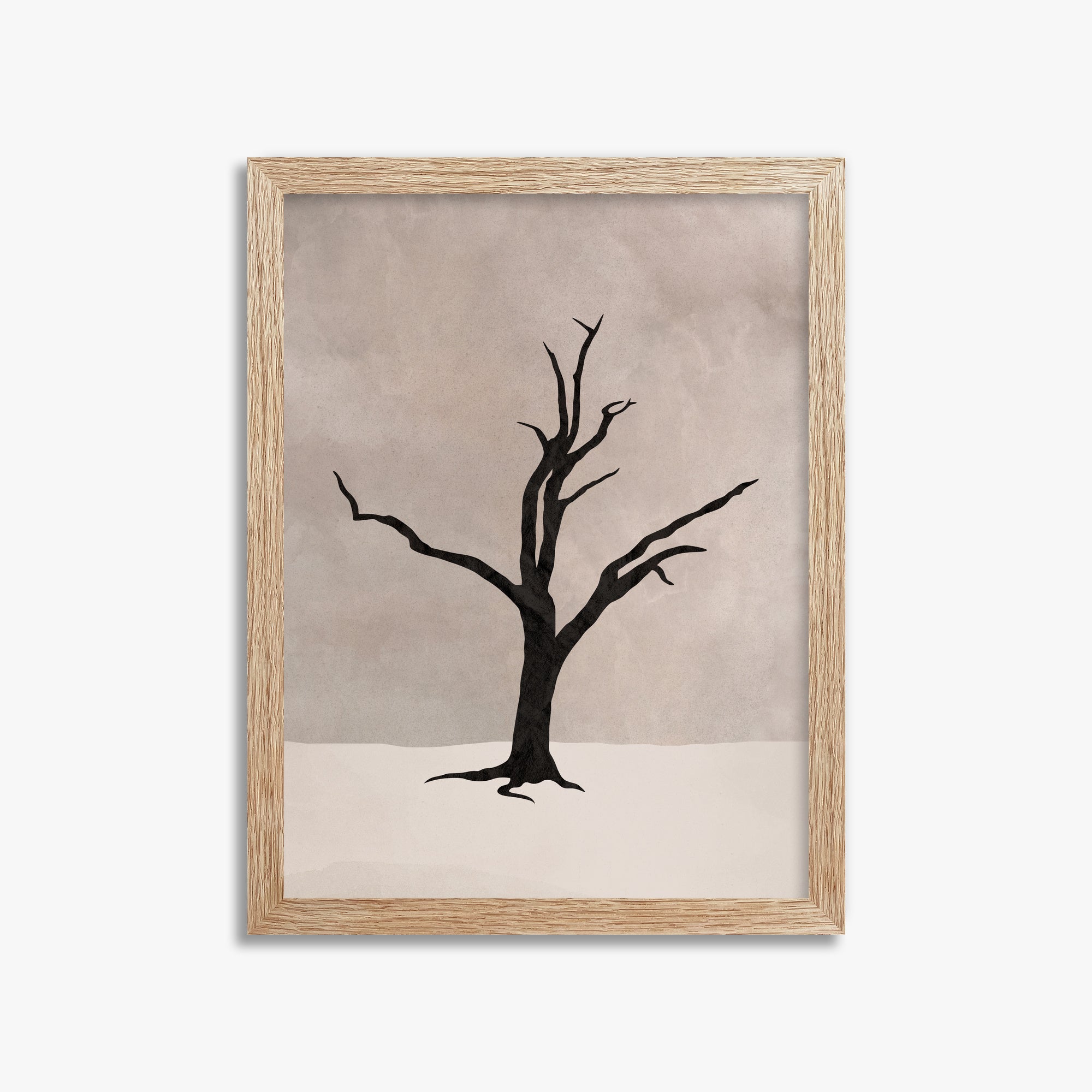 Solitary Sentinel, 30x40cm Framed Poster With Raw Oak Frame