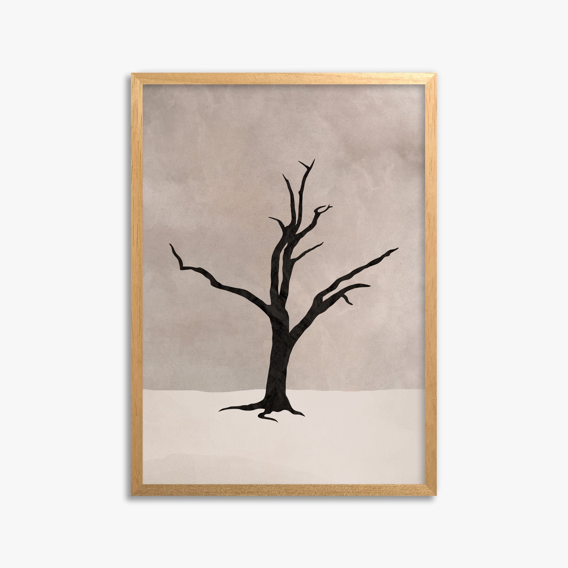 Solitary Sentinel, 50x70cm Framed Poster With Oak Frame