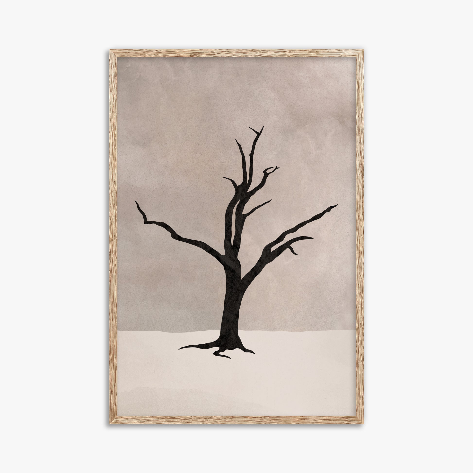 Solitary Sentinel, 61x91cm Framed Poster With Raw Oak Frame
