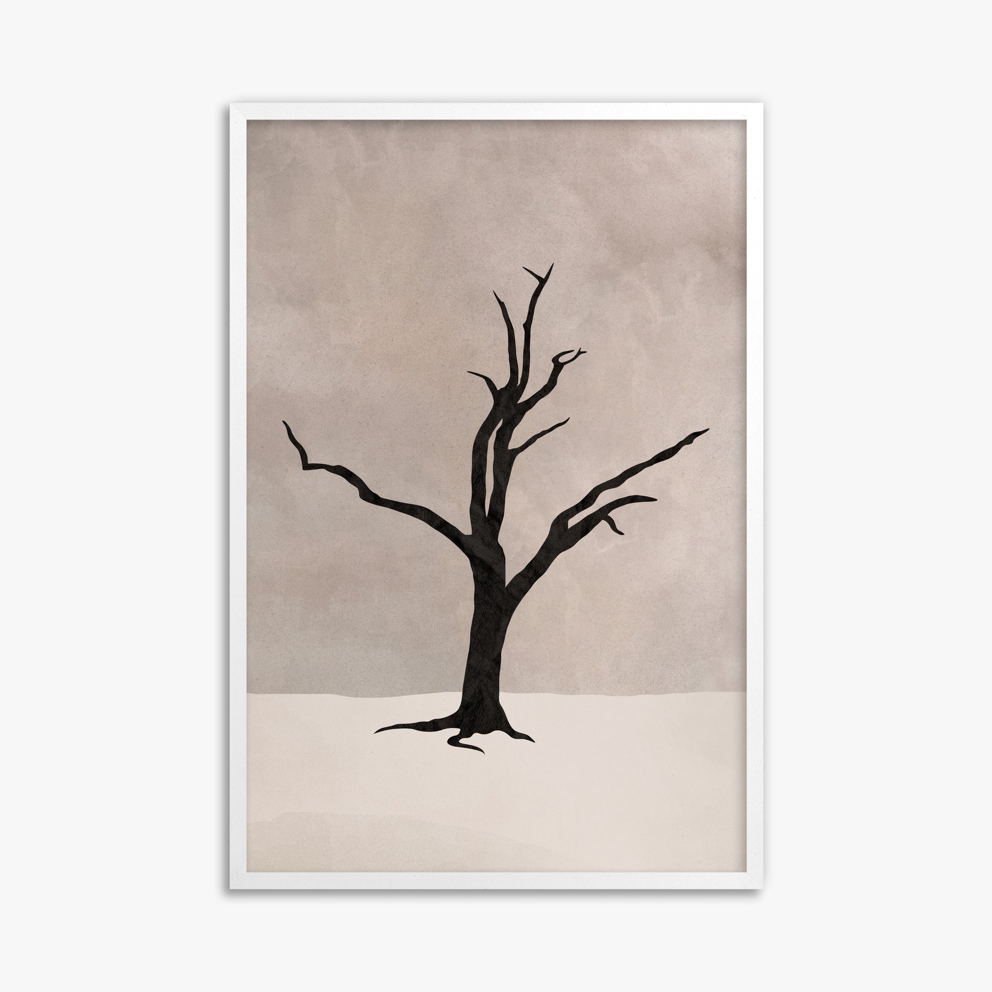 Solitary Sentinel, 61x91cm Framed Poster With White Frame