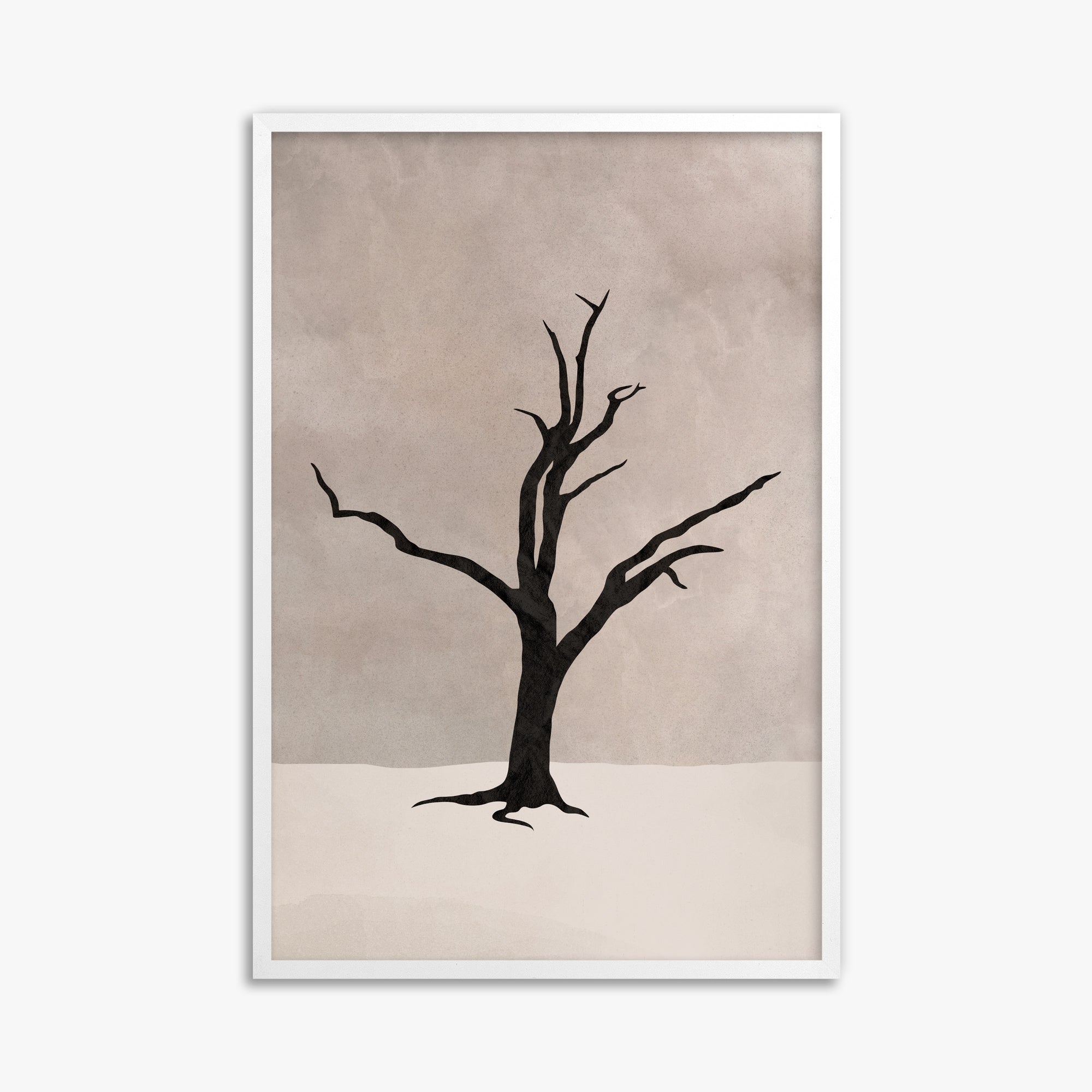 Solitary Sentinel, 61x91cm Framed Poster With White Frame