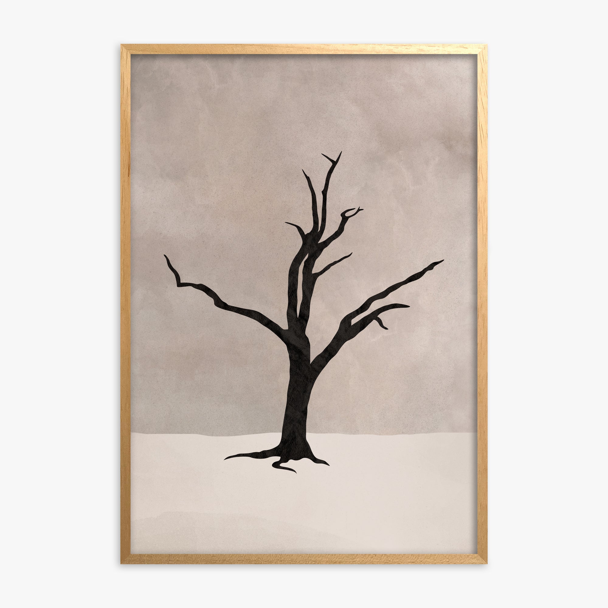 Solitary Sentinel, Oak Framed Poster With Oak Frame