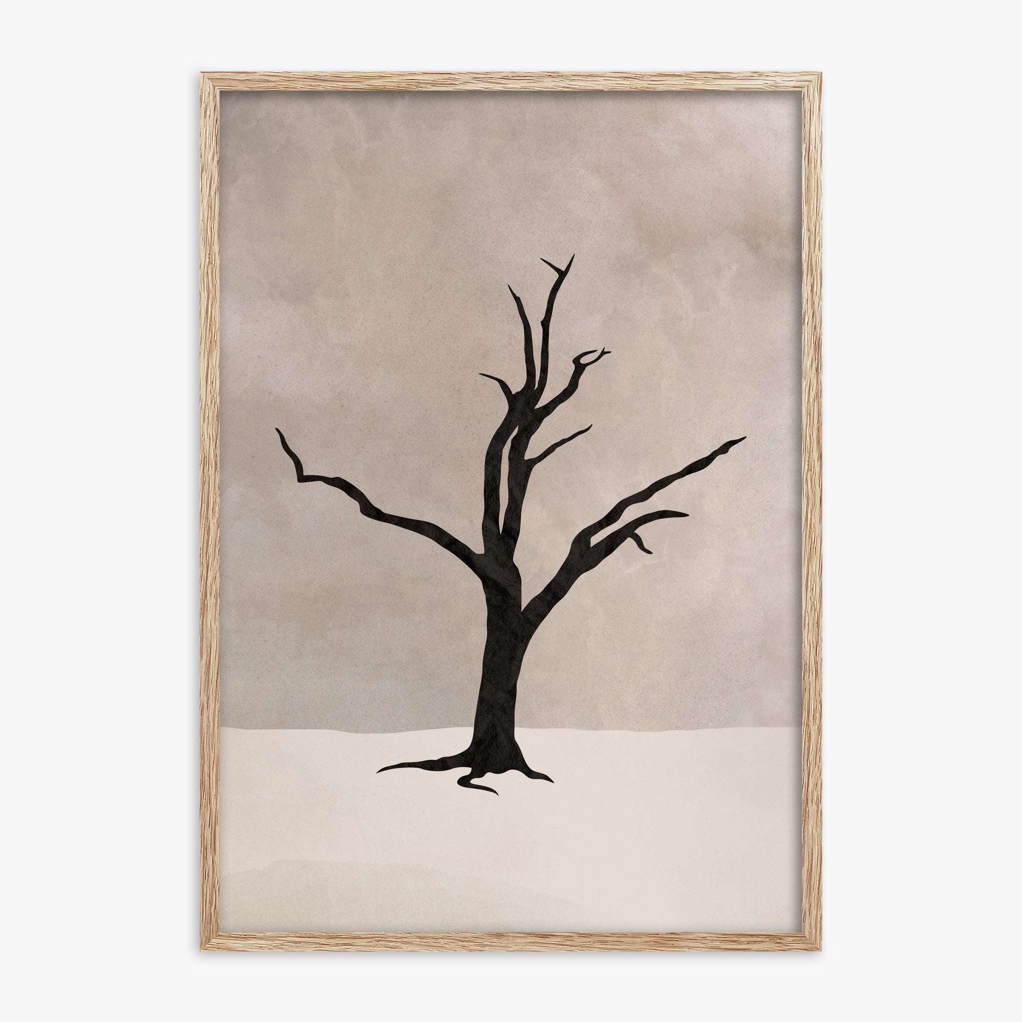 Solitary Sentinel, 70x100cm Framed Poster With Raw Oak Frame