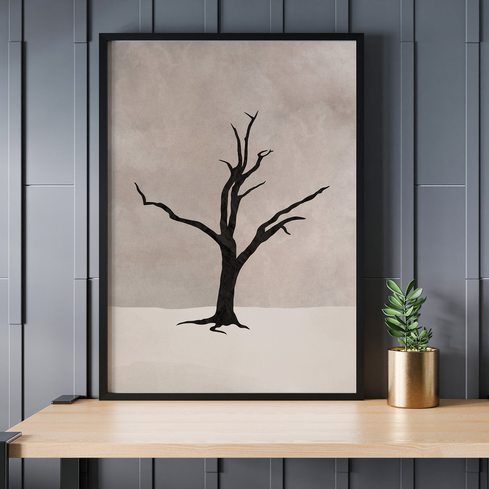 Design Concept No. 24 for Solitary Sentinel Modern Poster Art