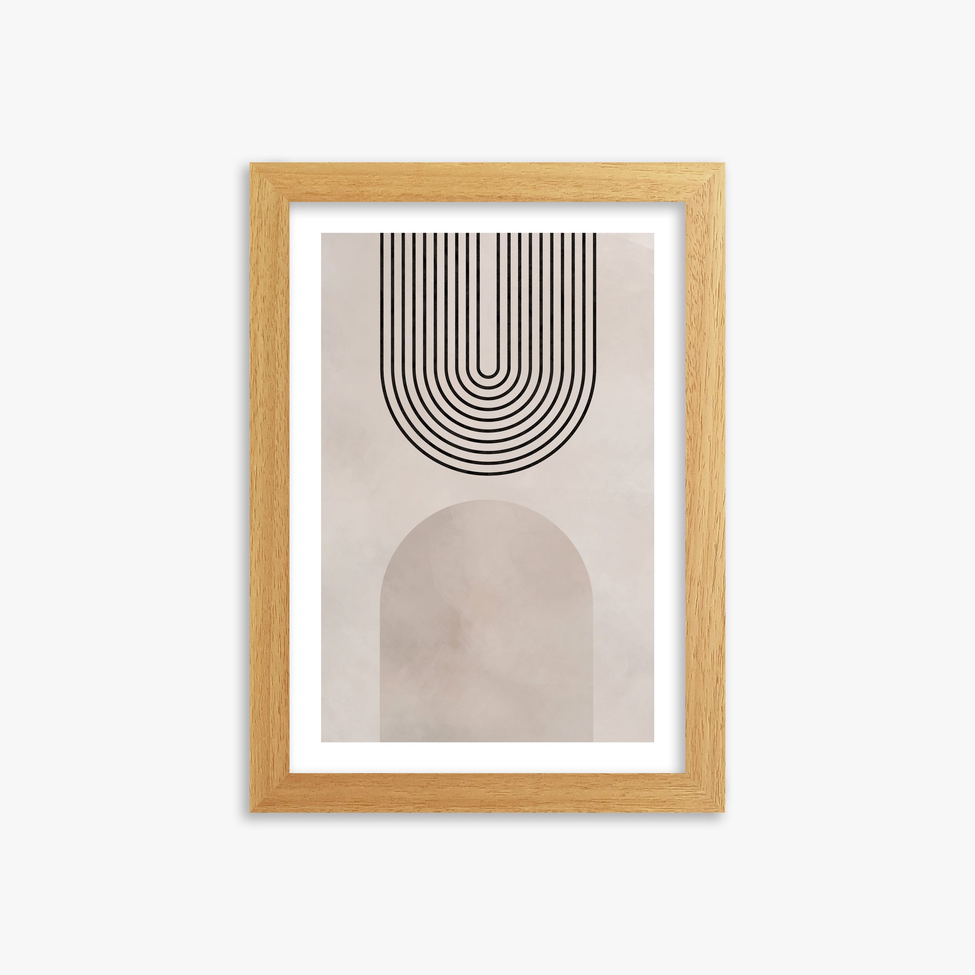 Inverted Arch Harmony, 21x30cm Framed Poster With Oak Frame