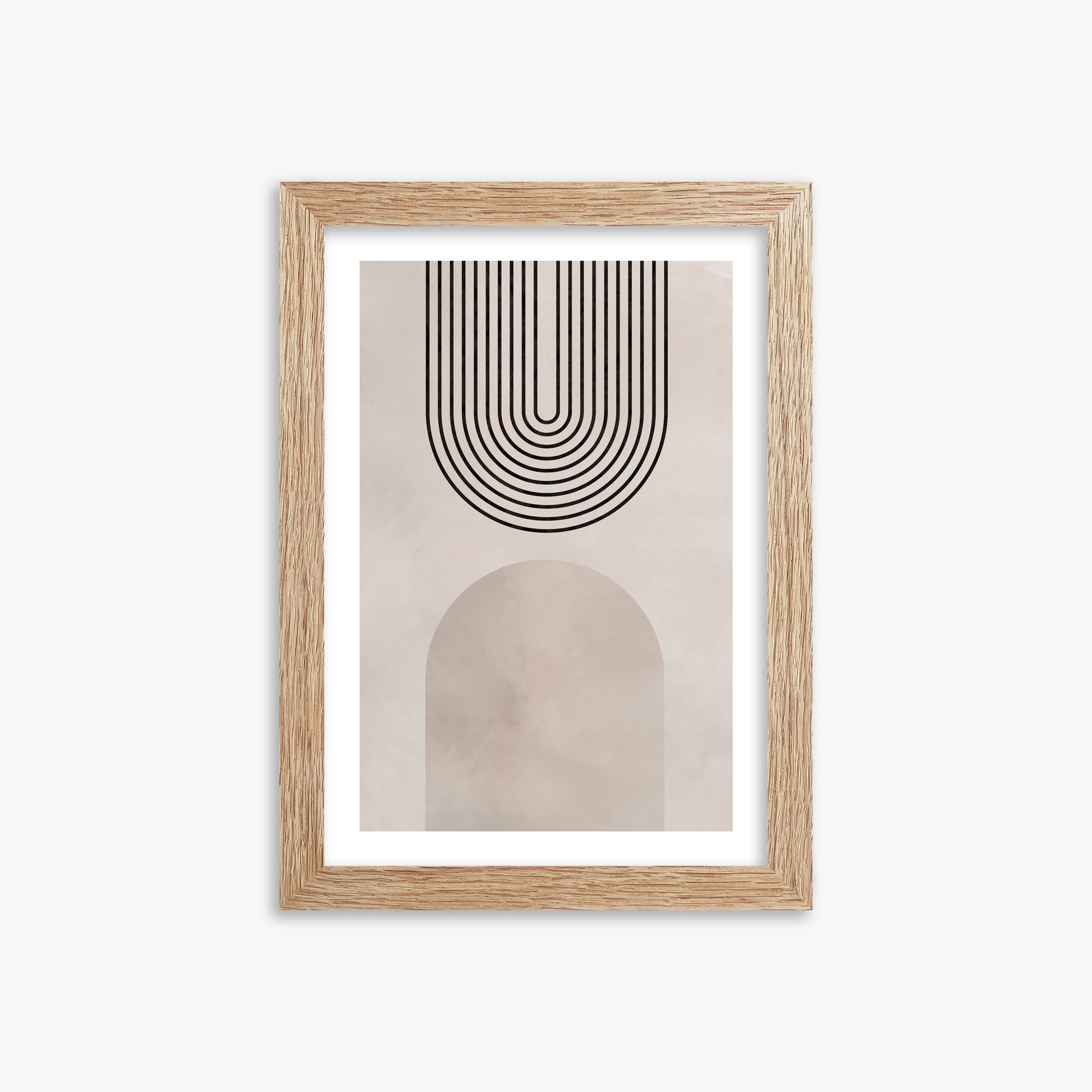 Inverted Arch Harmony, 21x30cm Framed Poster With Raw Oak Frame