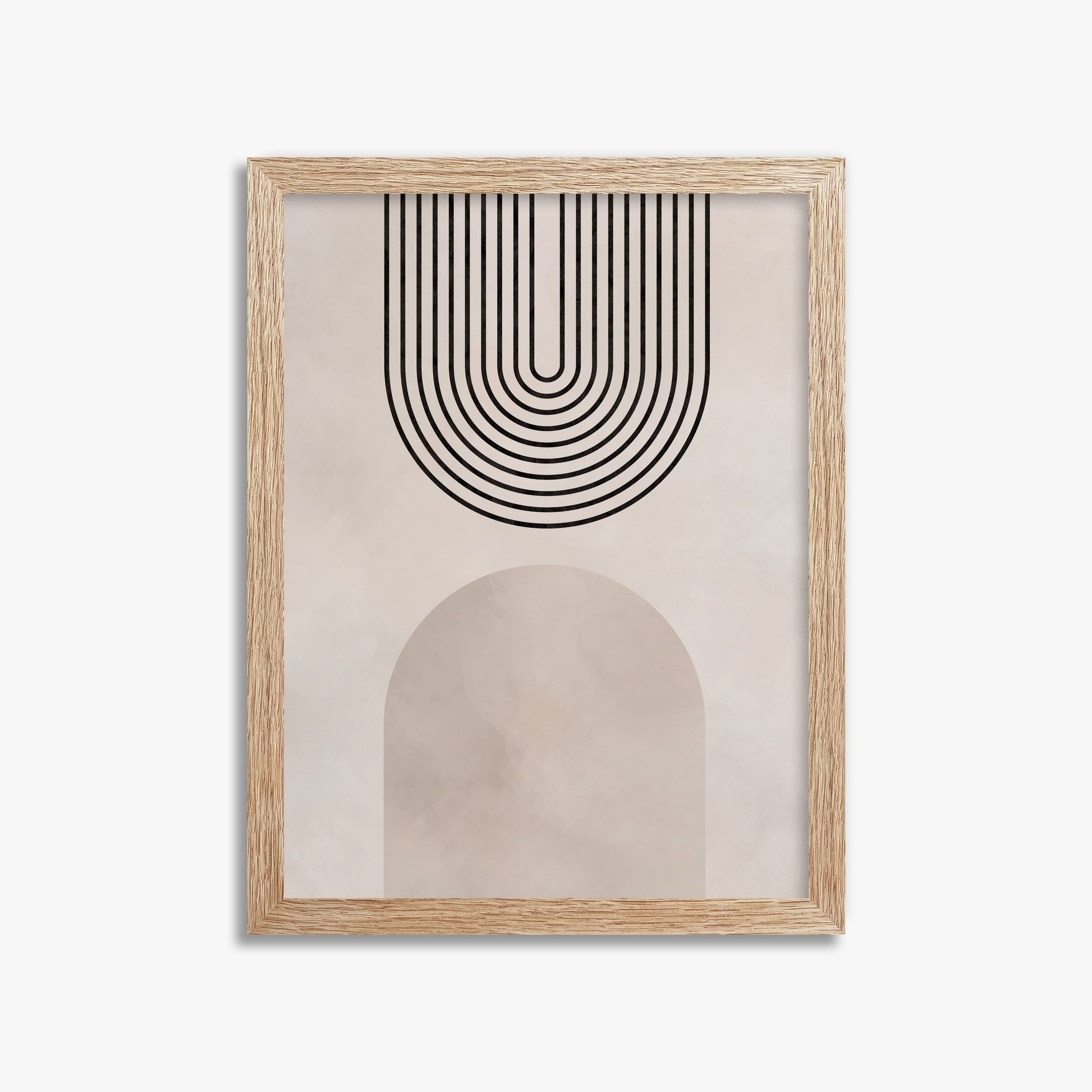Inverted Arch Harmony, 30x40cm Framed Poster With Raw Oak Frame