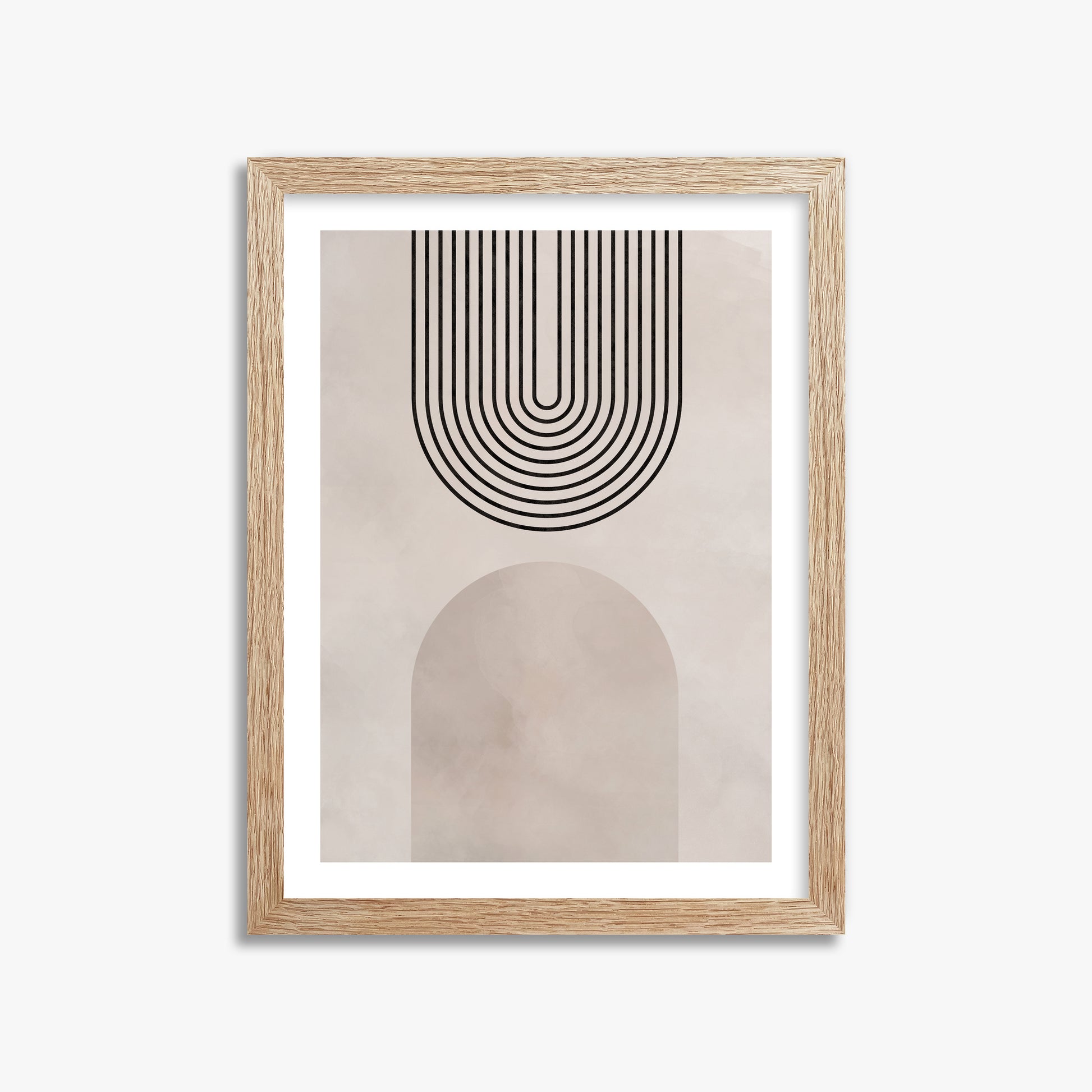 Inverted Arch Harmony, 30x40cm Framed Poster With Raw Oak Frame