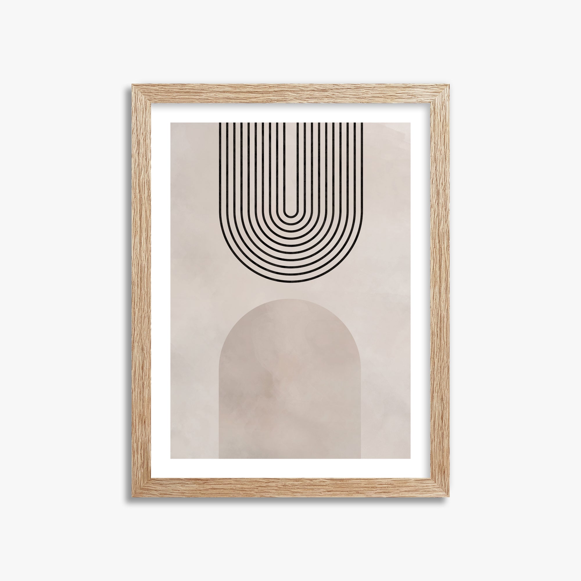 Inverted Arch Harmony, 30x40cm Framed Poster With Raw Oak Frame