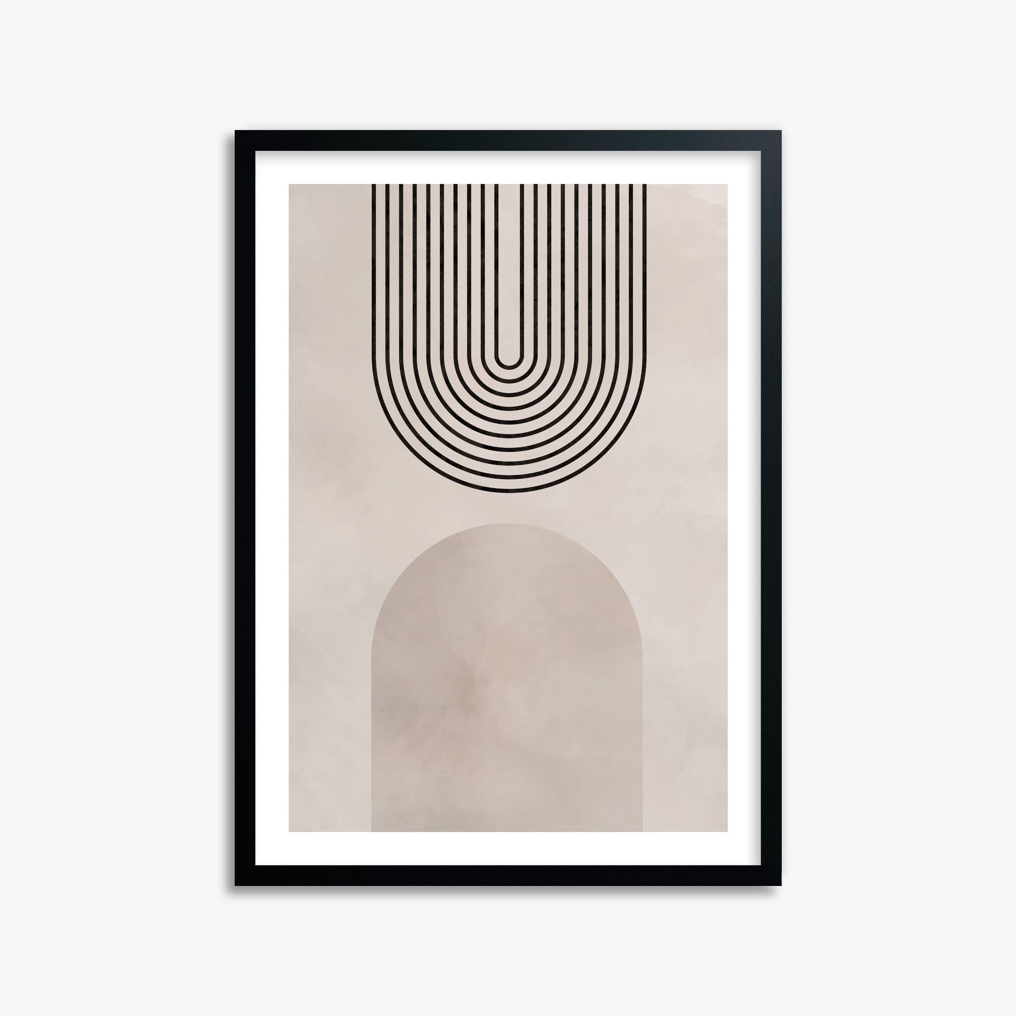 Inverted Arch Harmony, 50x70cm Framed Poster With Black Frame