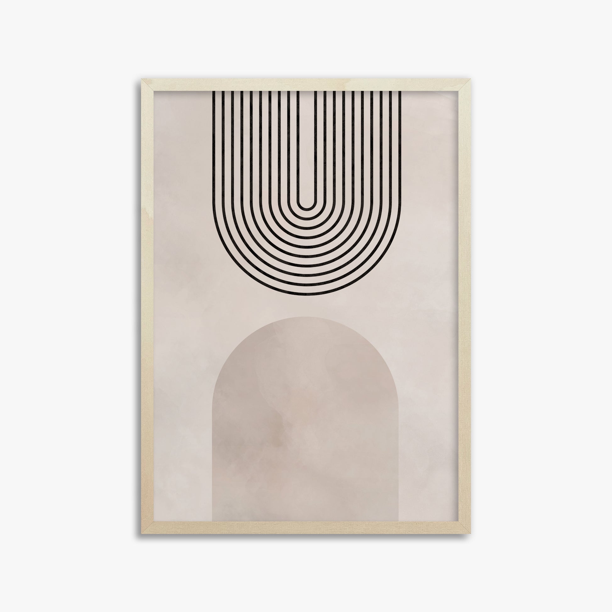 Inverted Arch Harmony, 50x70cm Framed Poster With Lime Wood Frame