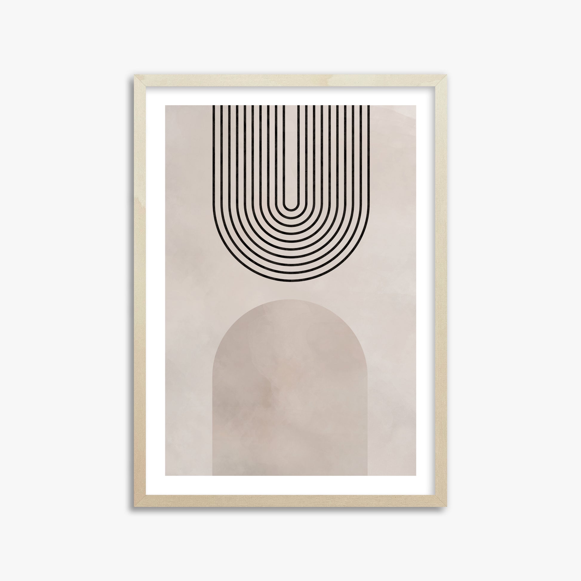Inverted Arch Harmony, 50x70cm Framed Poster With Lime Wood Frame