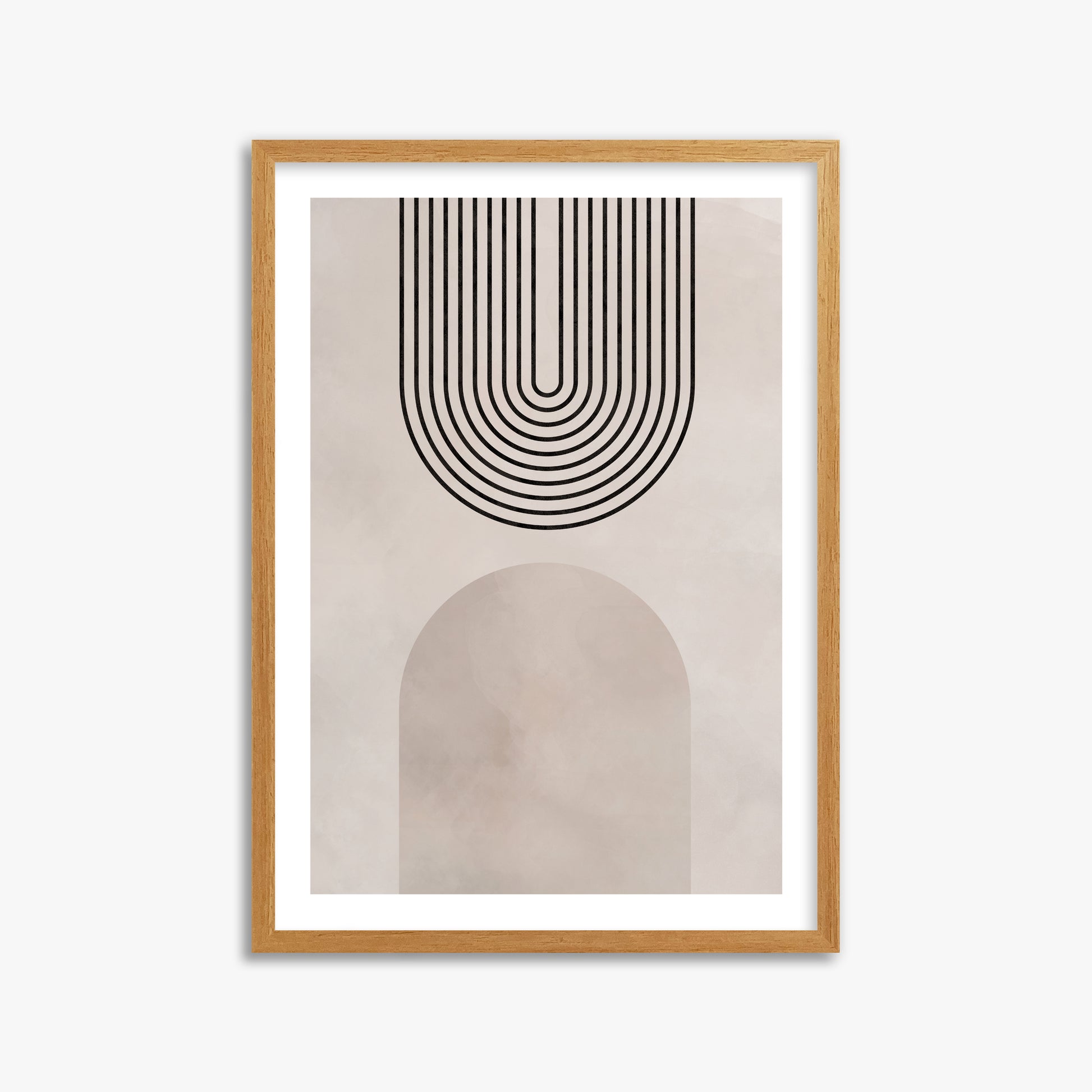 Inverted Arch Harmony, 50x70cm Framed Poster With Oak Frame