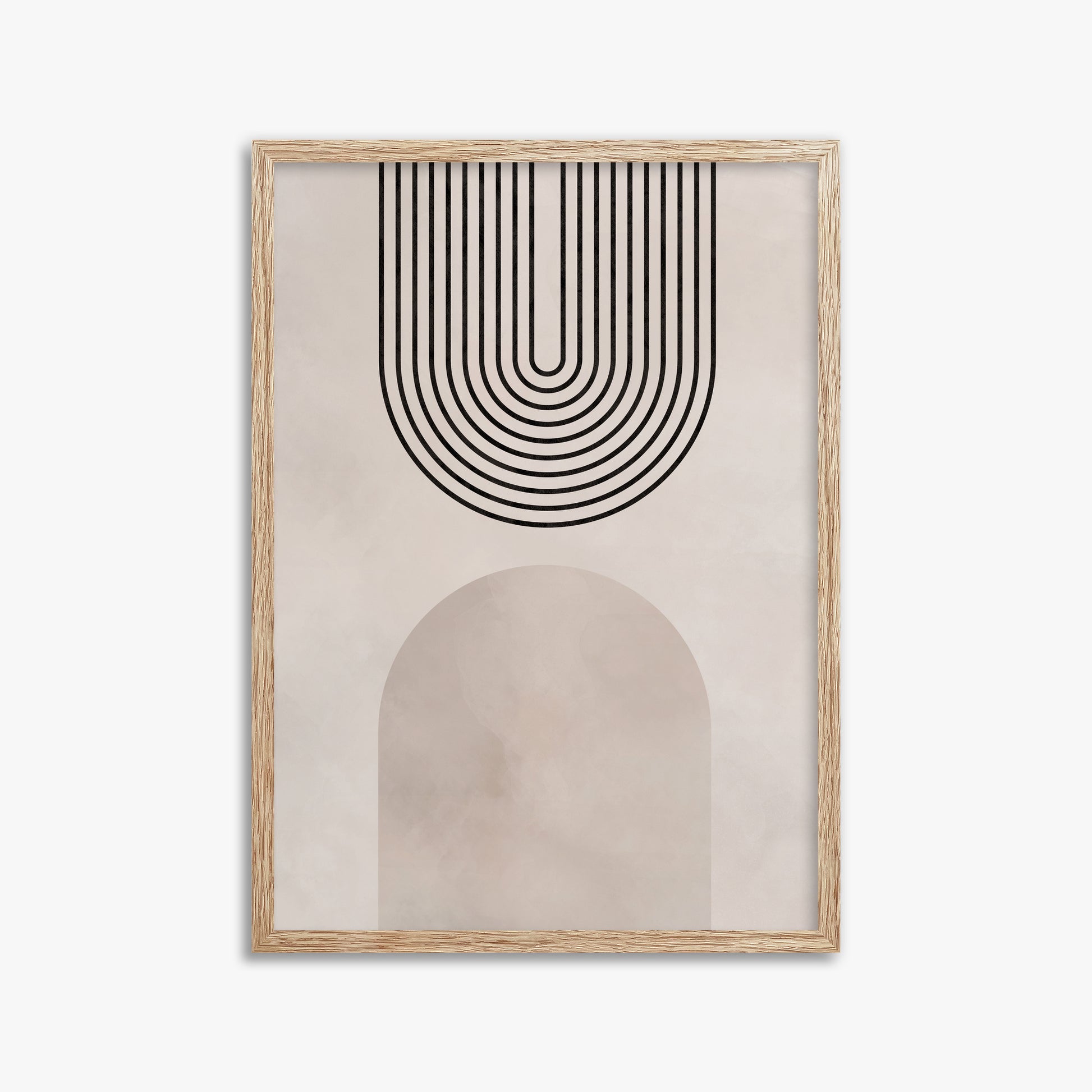 Inverted Arch Harmony, 50x70cm Framed Poster With Raw Oak Frame
