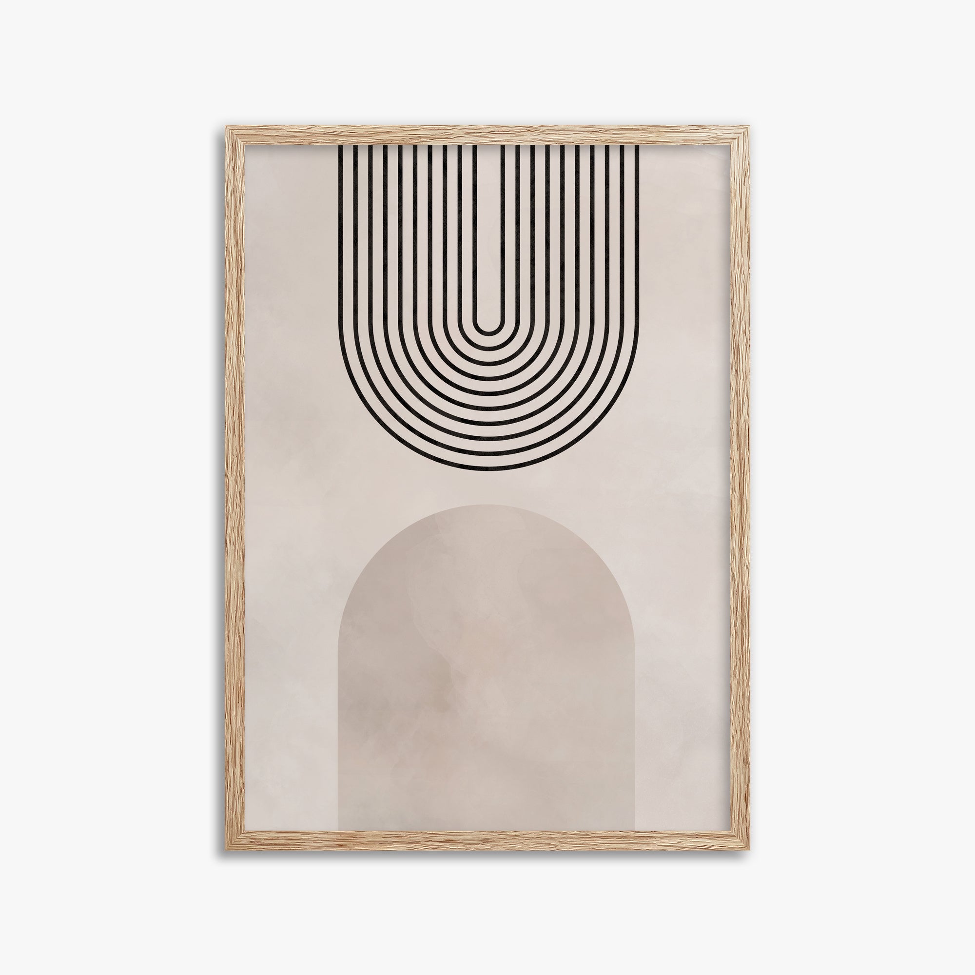 Inverted Arch Harmony, 50x70cm Framed Poster With Raw Oak Frame