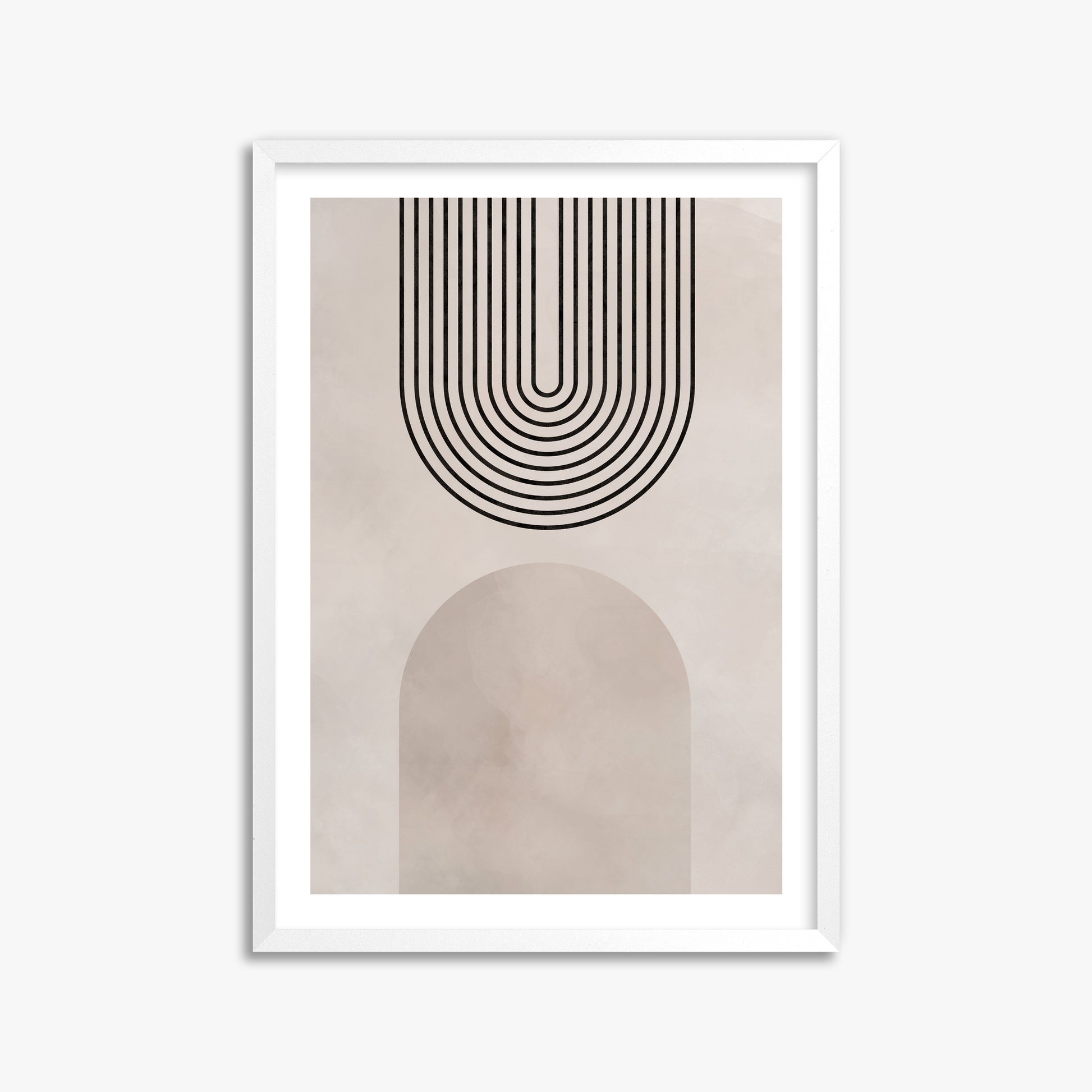 Inverted Arch Harmony, 50x70cm Framed Poster With White Frame