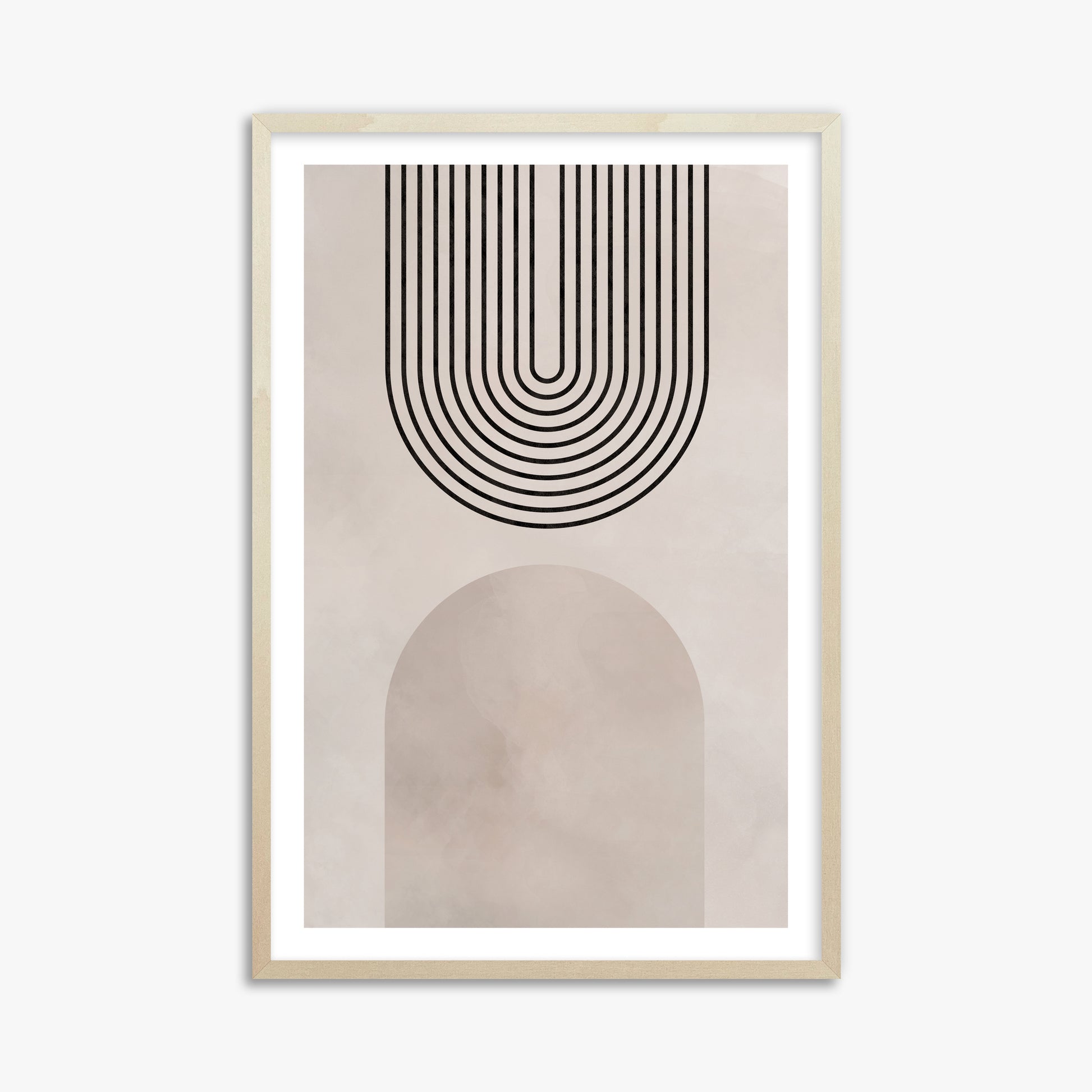 Inverted Arch Harmony, 61x91cm Framed Poster With Lime Wood Frame
