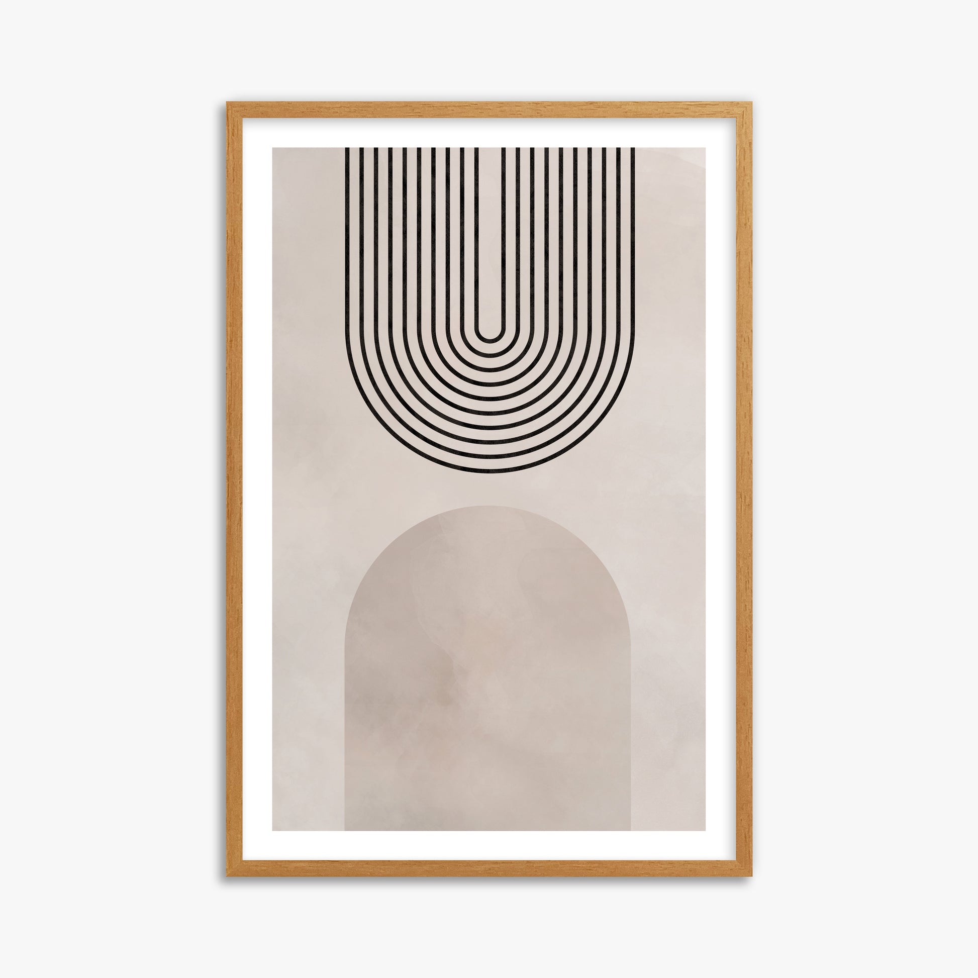 Inverted Arch Harmony, 61x91cm Framed Poster With Oak Frame