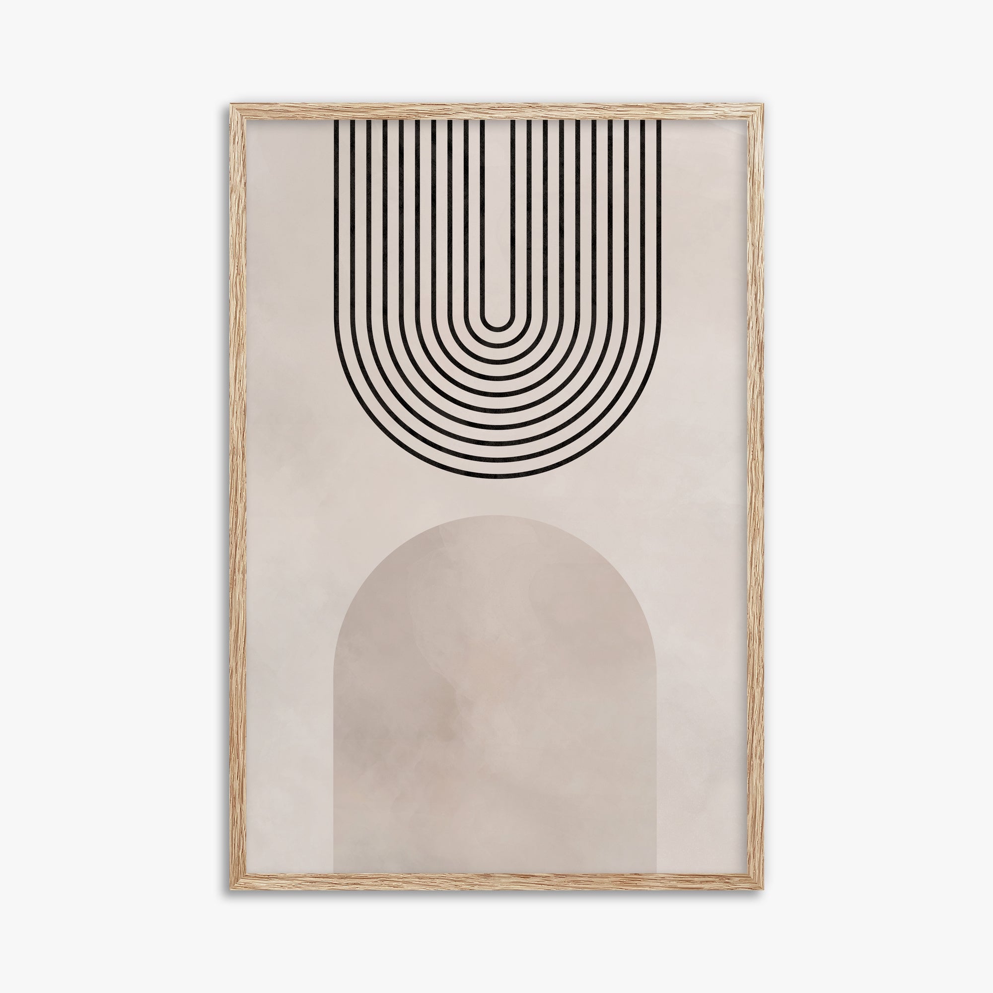 Inverted Arch Harmony, 61x91cm Framed Poster With Raw Oak Frame