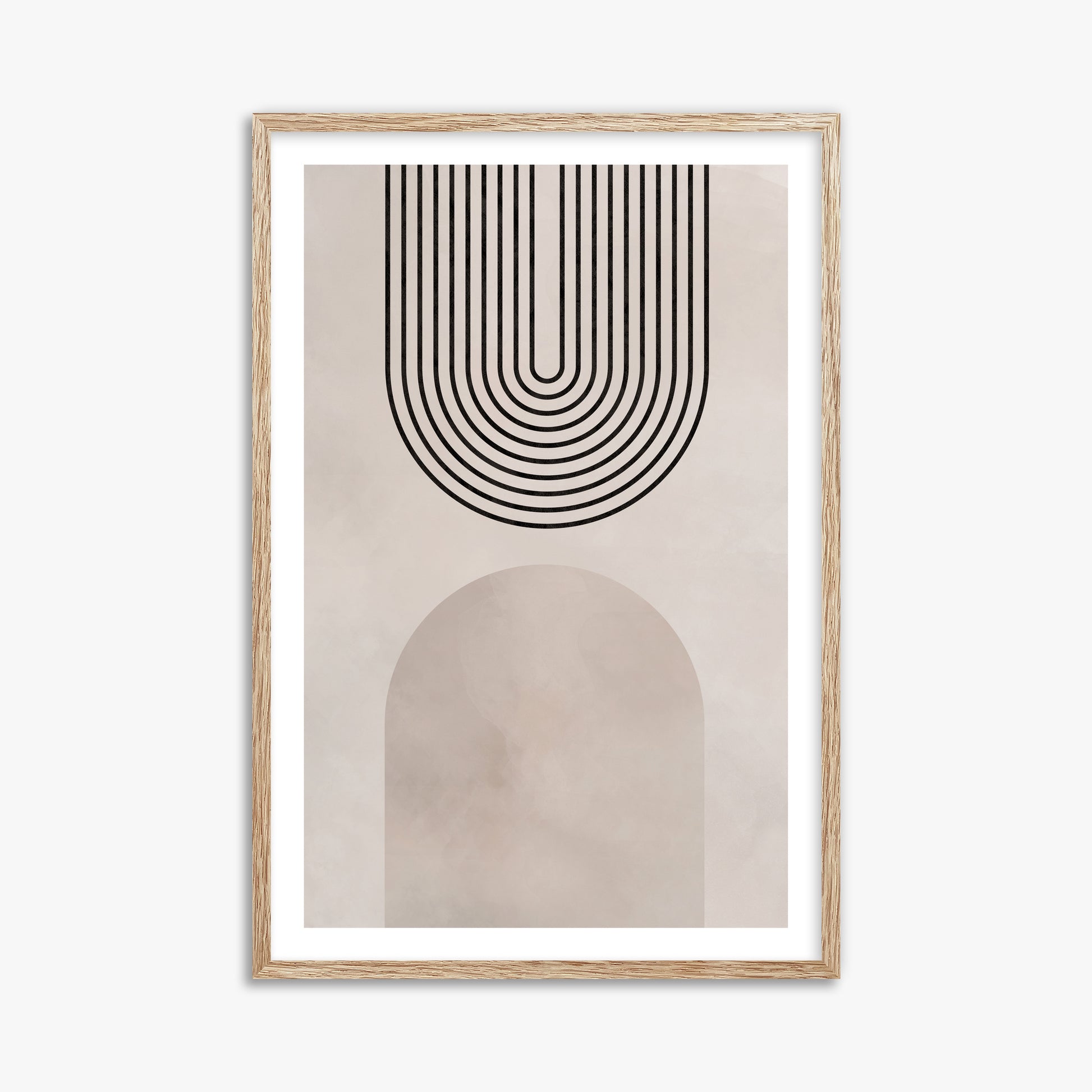 Inverted Arch Harmony, 61x91cm Framed Poster With Raw Oak Frame