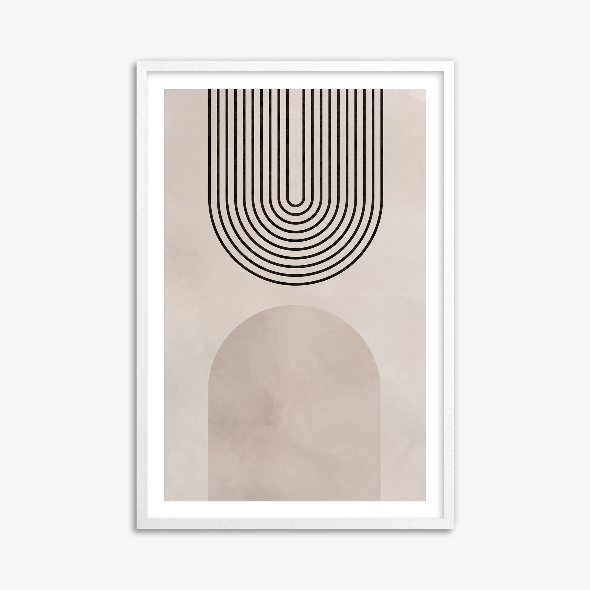 Inverted Arch Harmony, 61x91cm Framed Poster With White Frame