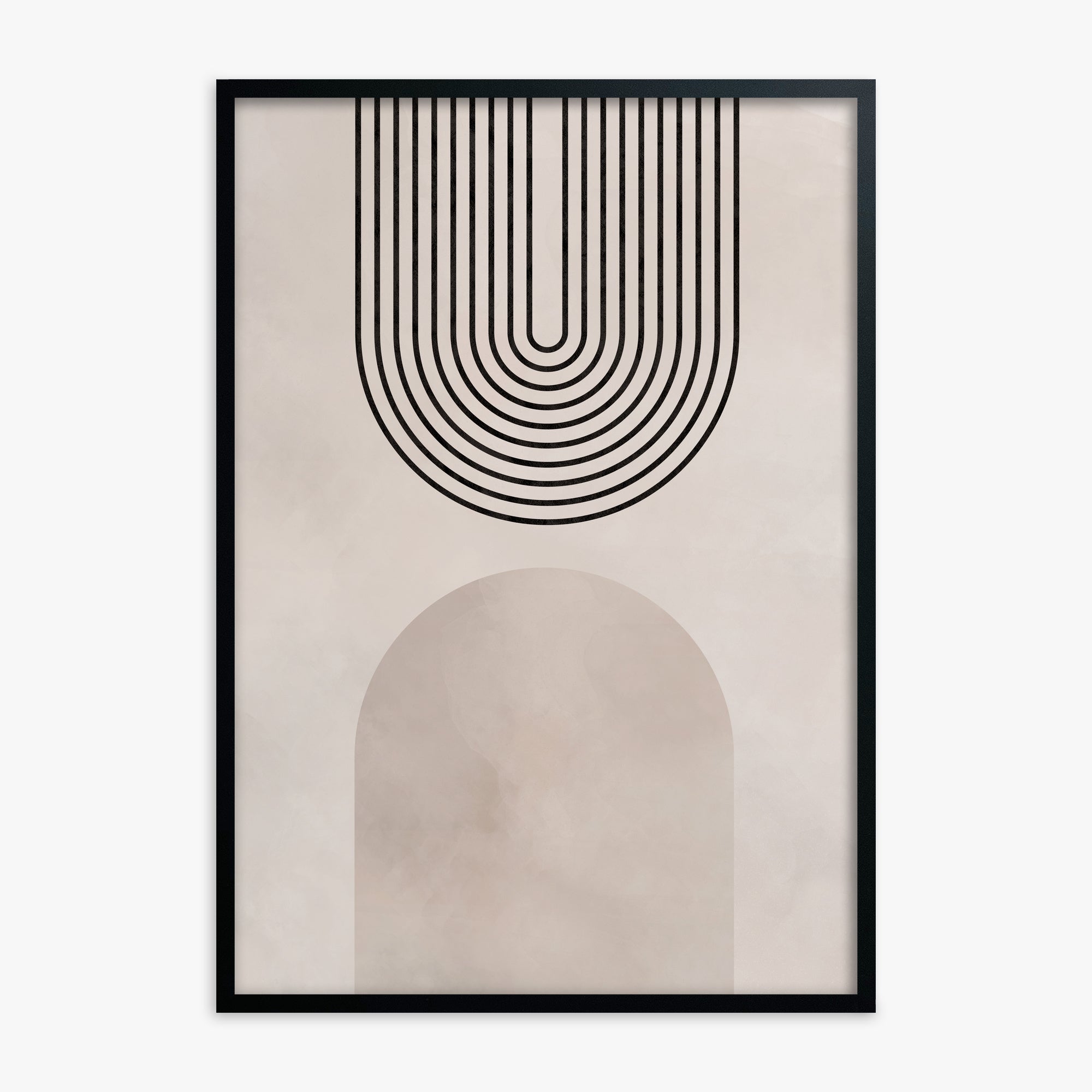 Inverted Arch Harmony, Black Framed Poster With Black Frame