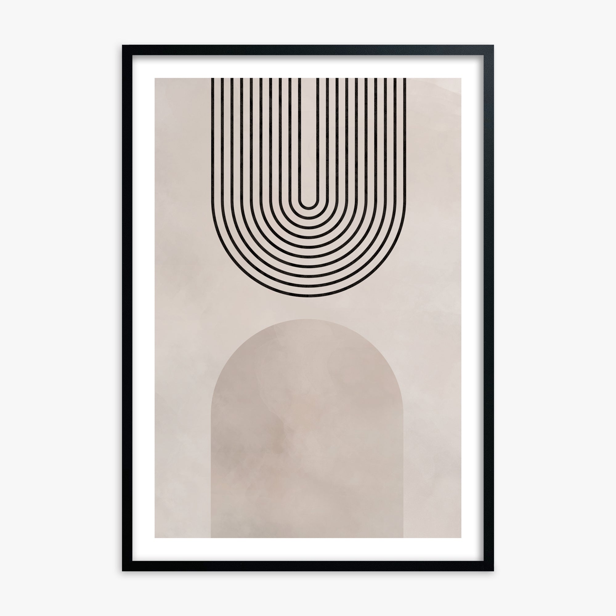 Inverted Arch Harmony, 70x100cm Framed Poster With Black Frame