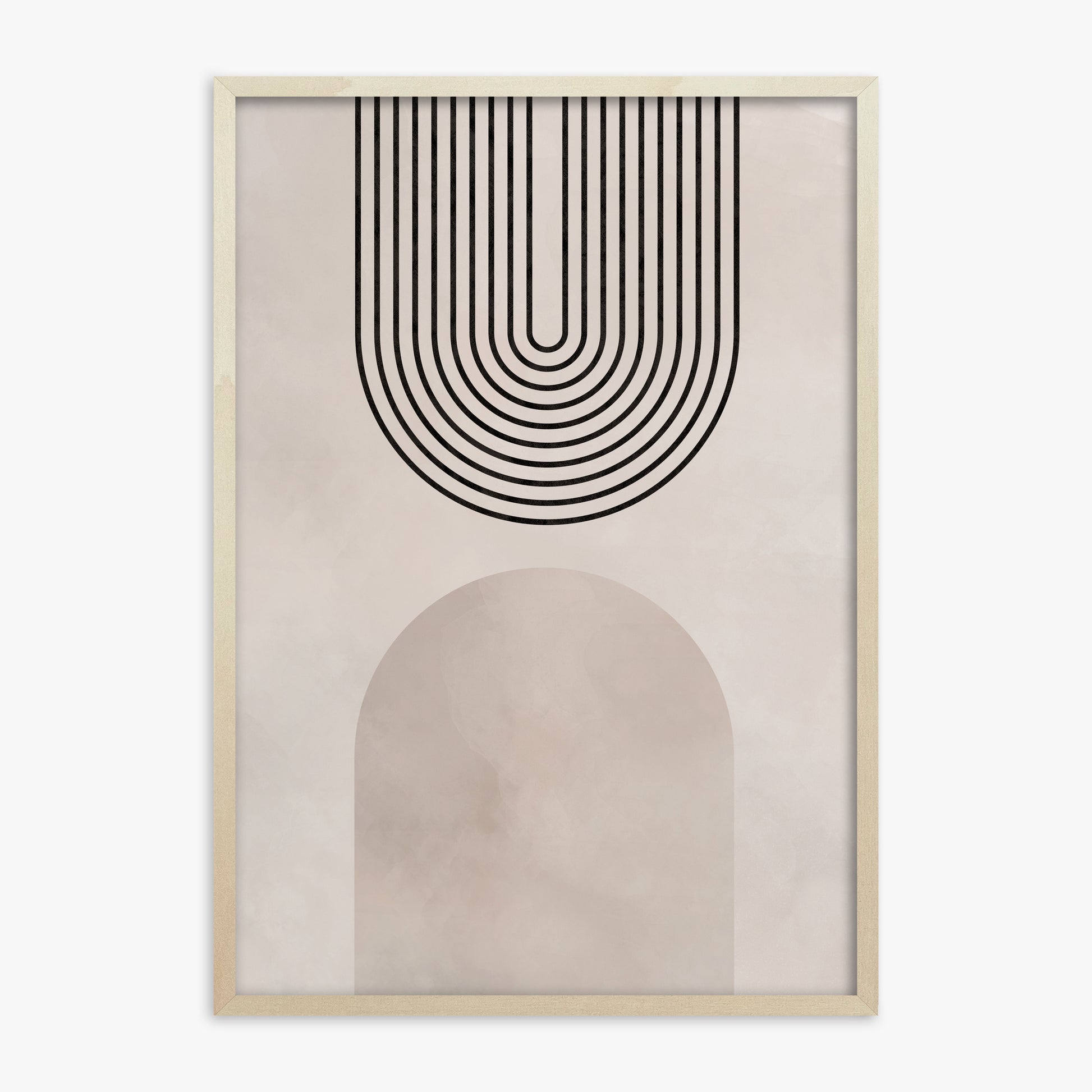 Inverted Arch Harmony, 70x100cm Framed Poster With Lime Wood Frame