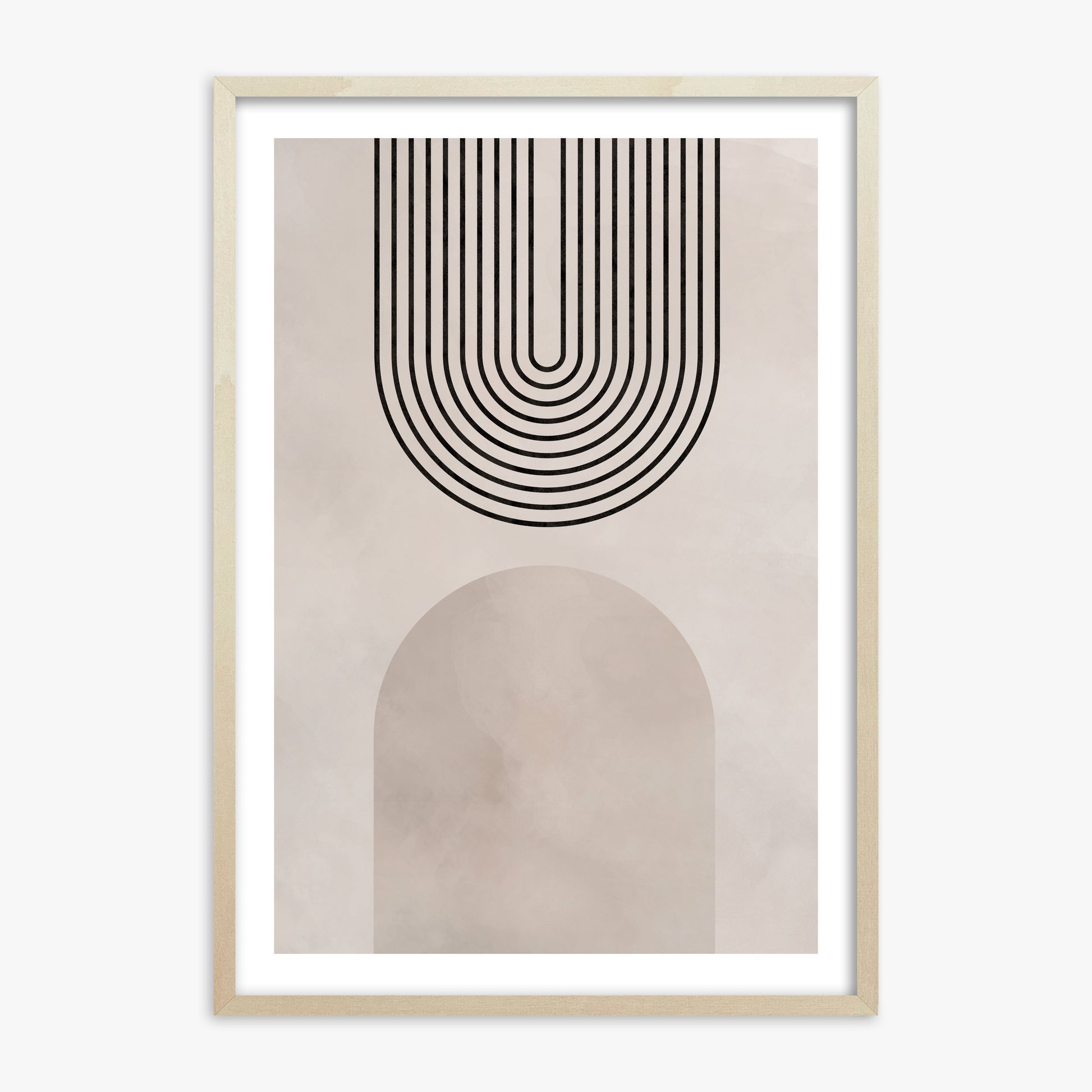 Inverted Arch Harmony, 70x100cm Framed Poster With Lime Wood Frame