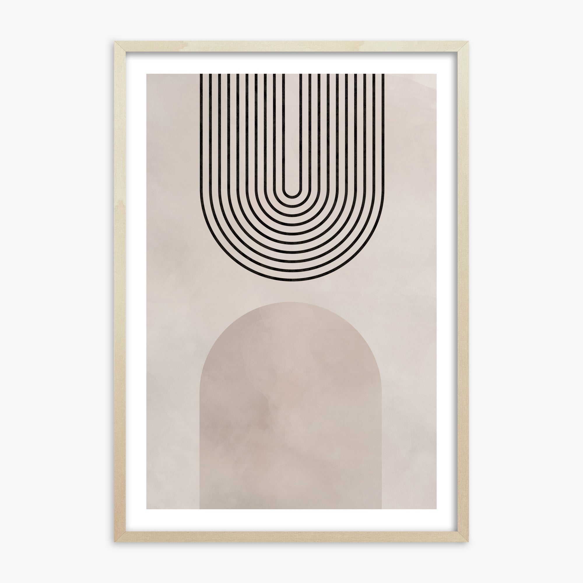 Inverted Arch Harmony, 70x100cm Framed Poster With Lime Wood Frame