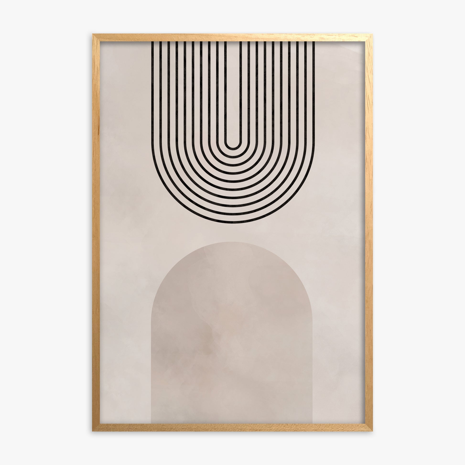 Inverted Arch Harmony, Oak Framed Poster With Oak Frame