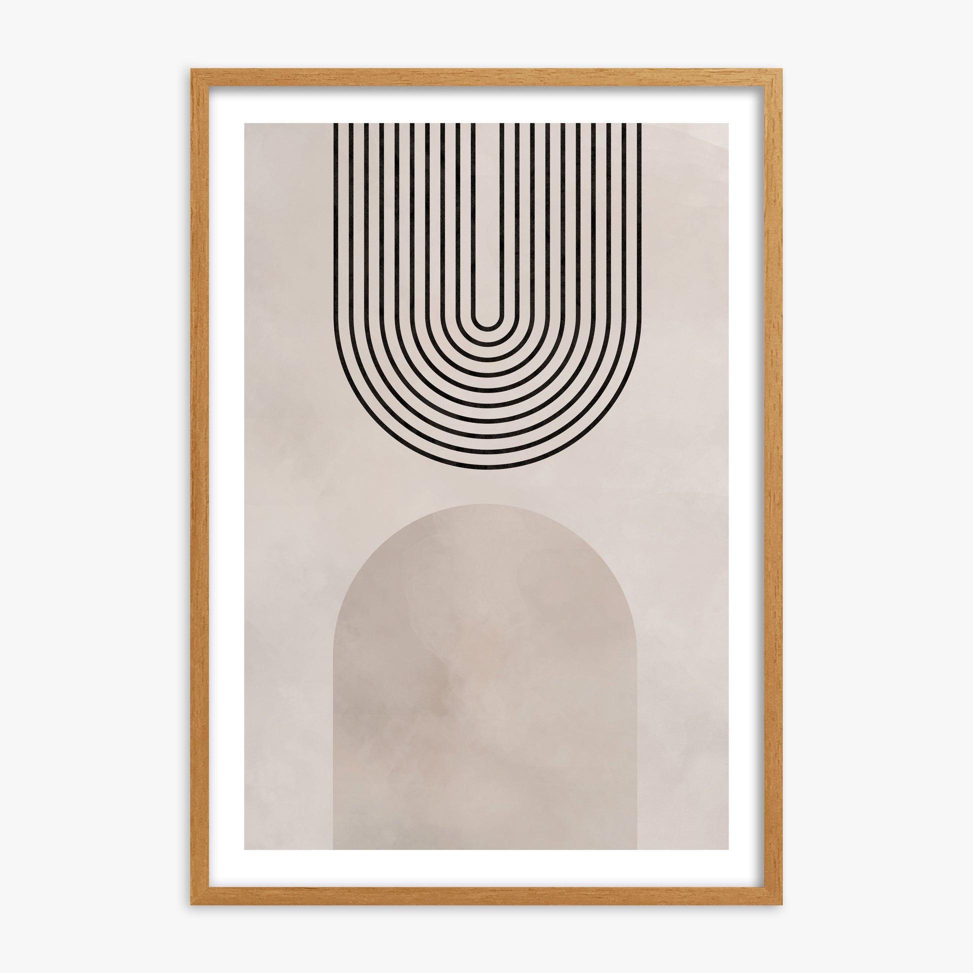 Inverted Arch Harmony, 70x100cm Framed Poster With Oak Frame