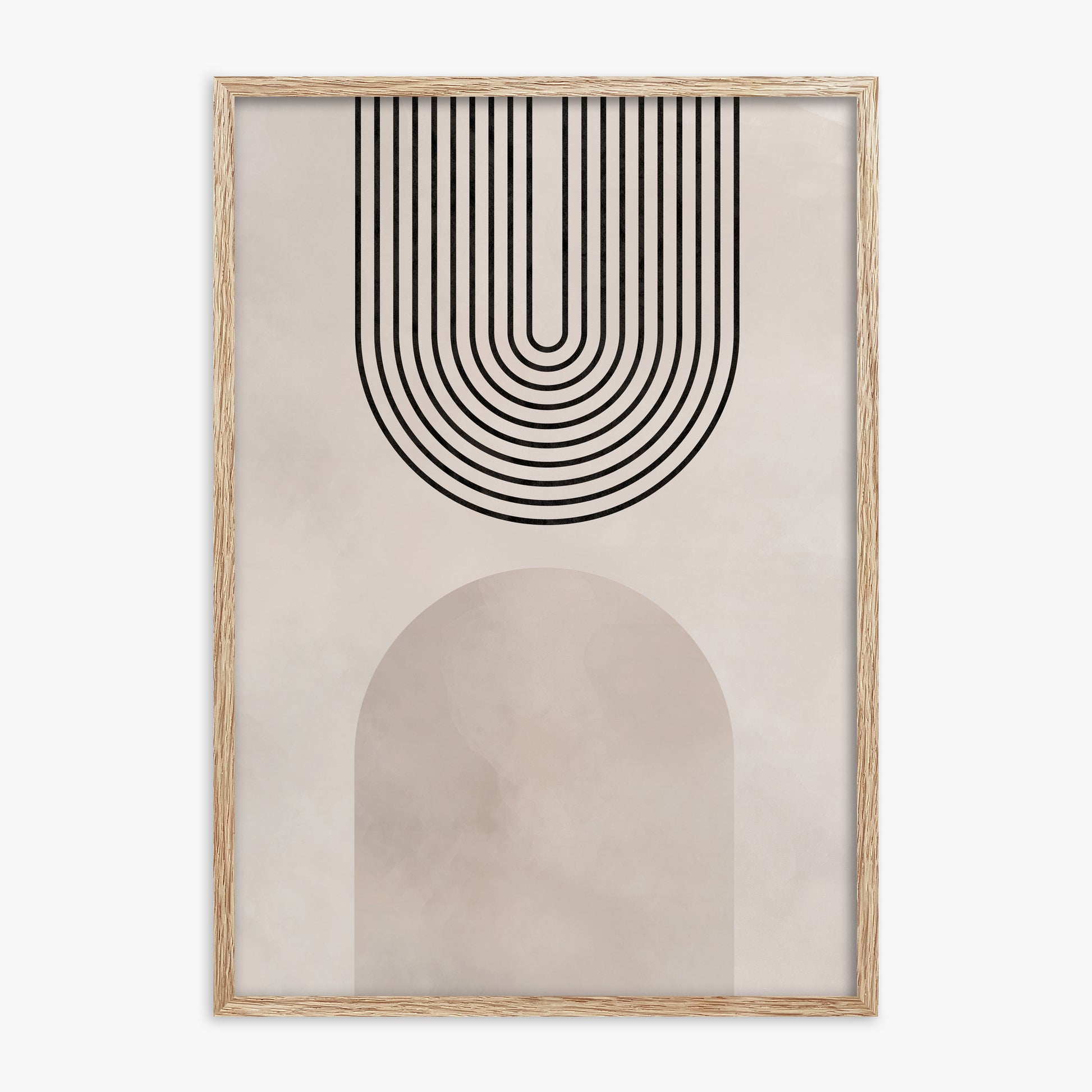 Inverted Arch Harmony, 70x100cm Framed Poster With Raw Oak Frame