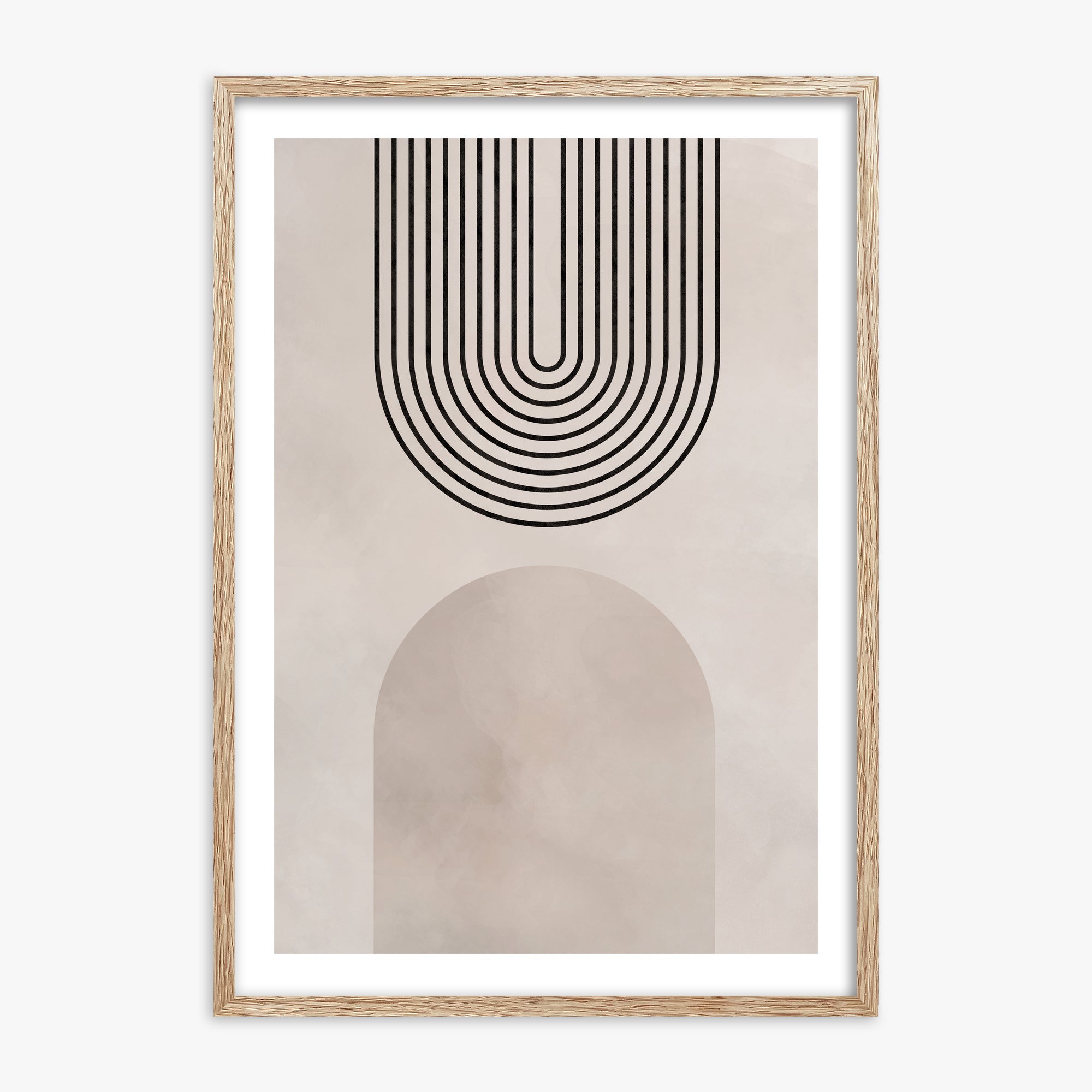 Inverted Arch Harmony, 70x100cm Framed Poster With Raw Oak Frame
