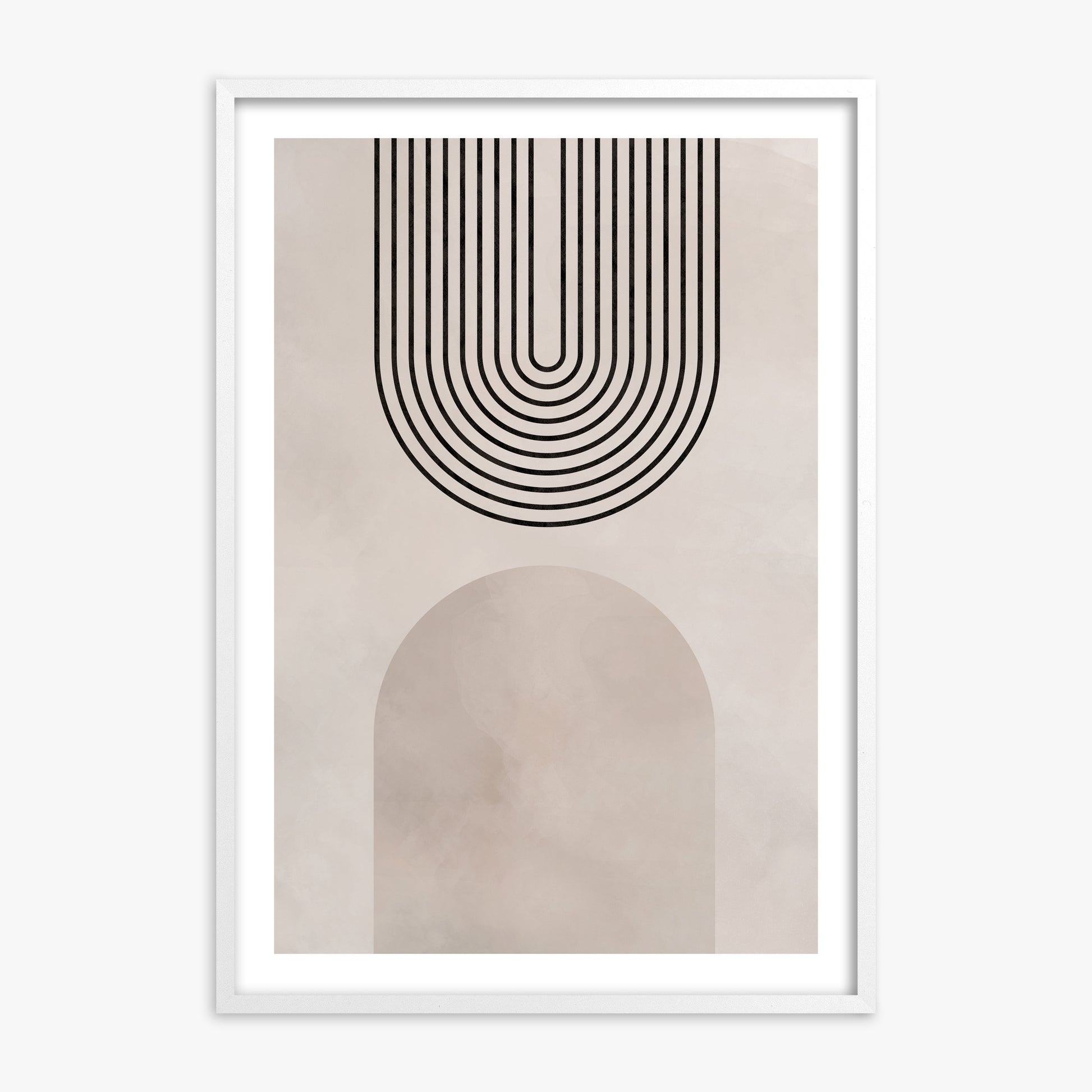 Inverted Arch Harmony, 70x100cm Framed Poster With White Frame