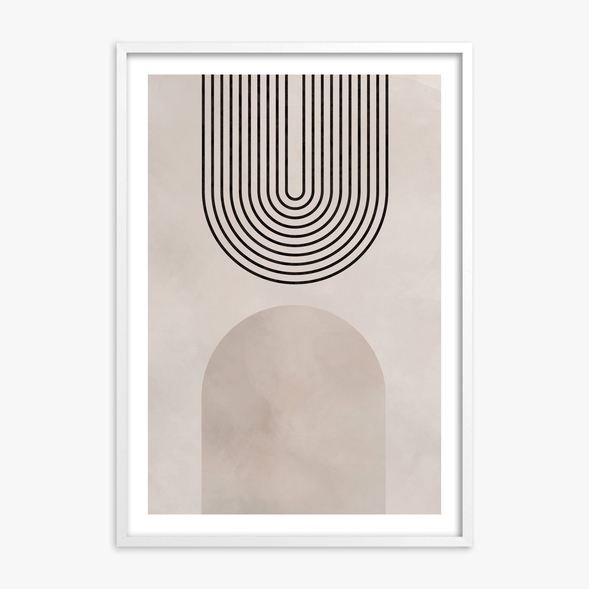 Inverted Arch Harmony, 70x100cm Framed Poster With White Frame