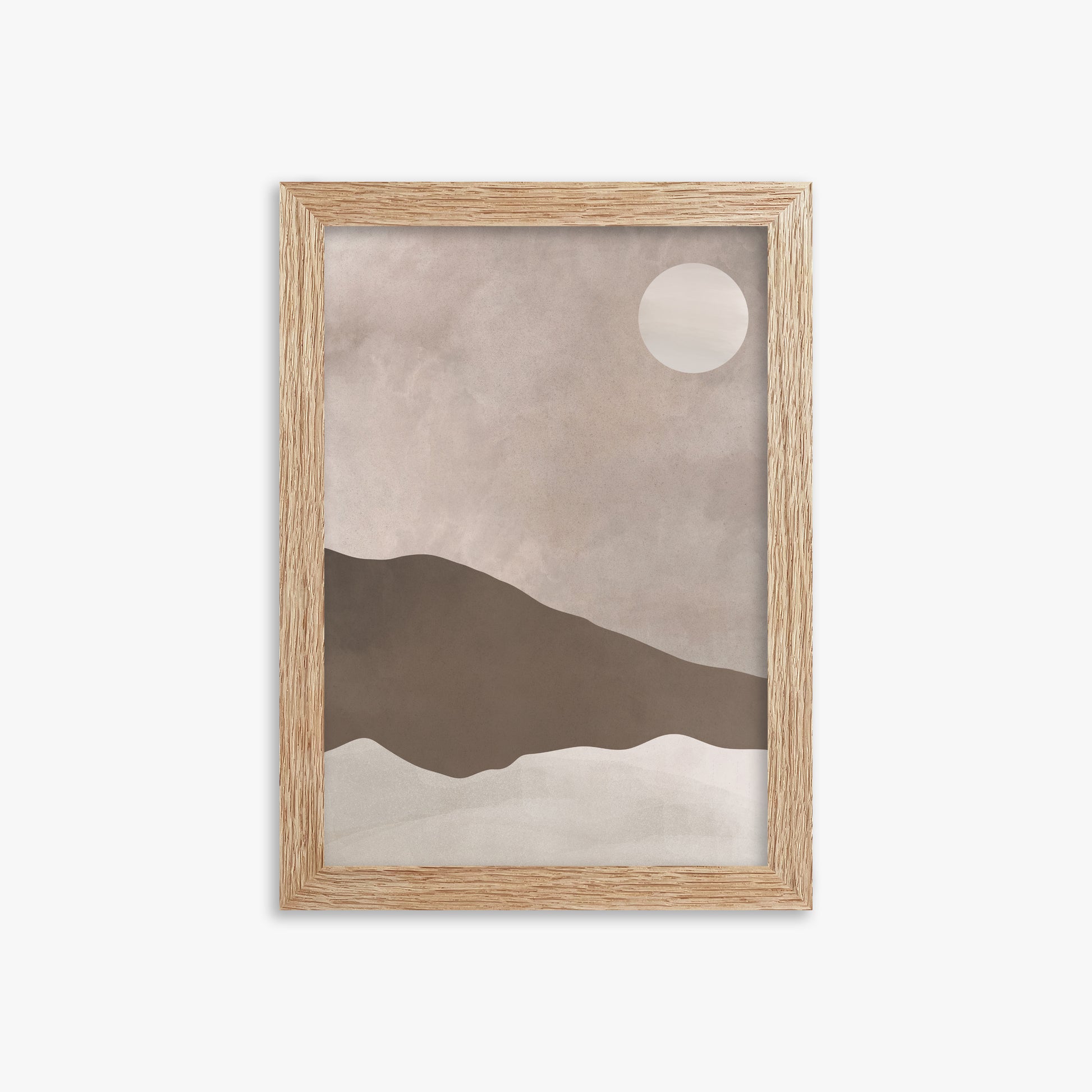 Solar Crest, 21x30cm Framed Poster With Raw Oak Frame