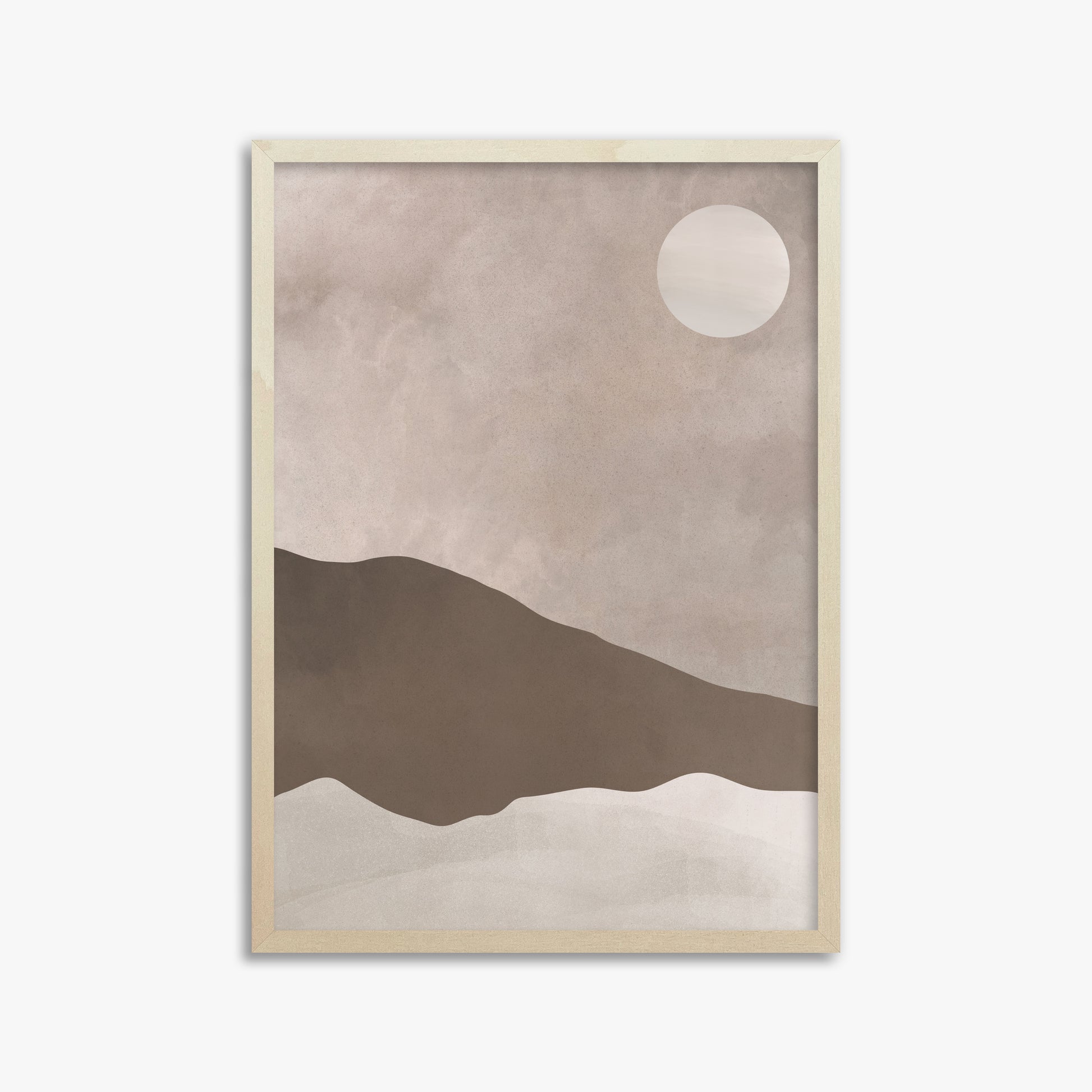 Solar Crest, 50x70cm Framed Poster With Lime Wood Frame