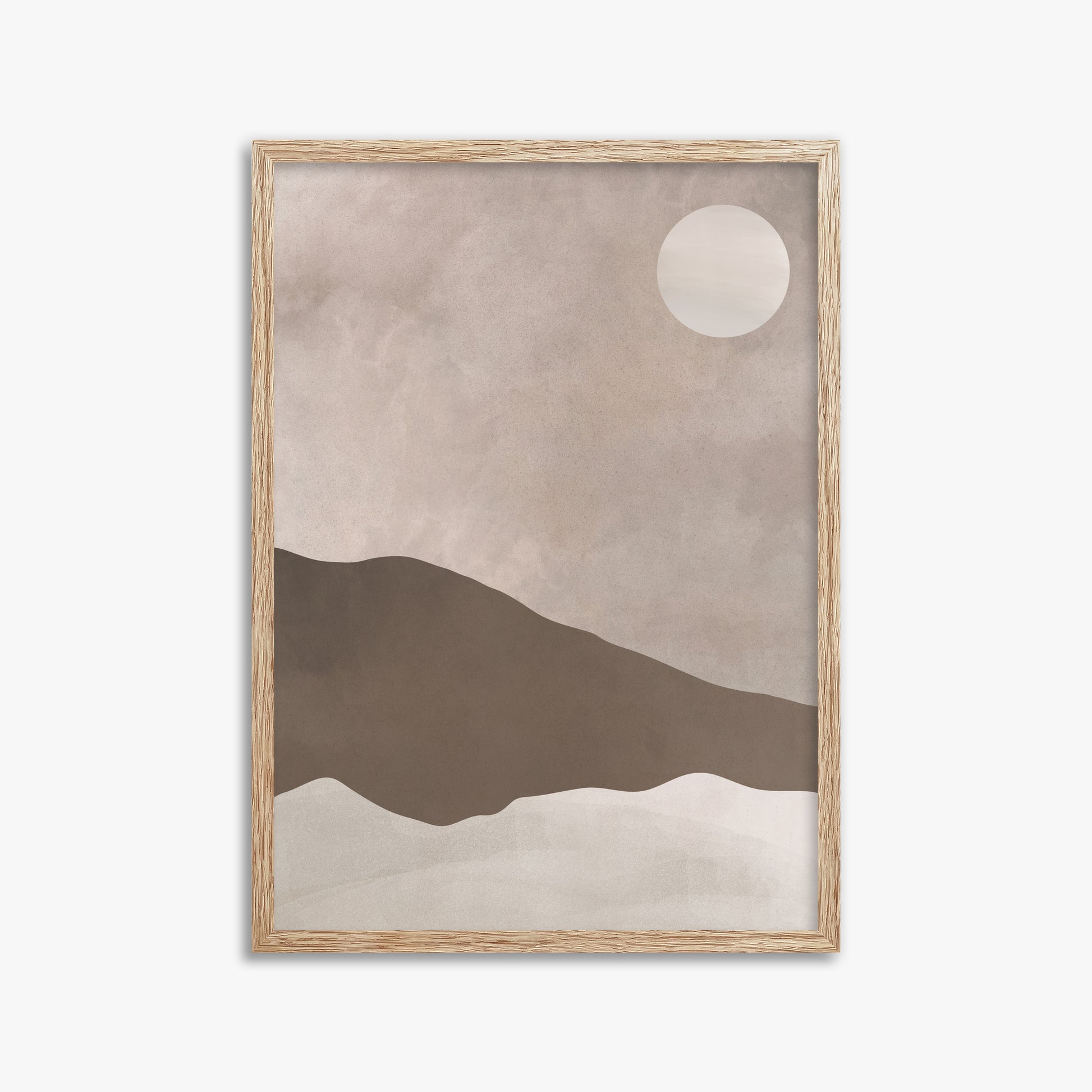 Solar Crest, 50x70cm Framed Poster With Raw Oak Frame