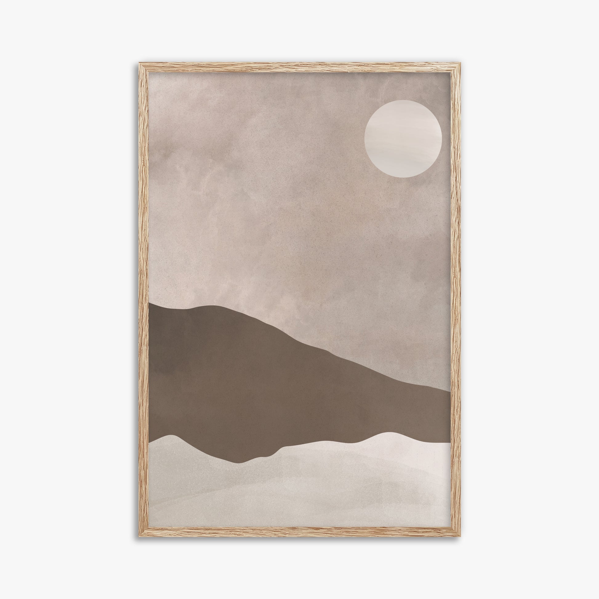 Solar Crest, 61x91cm Framed Poster With Raw Oak Frame