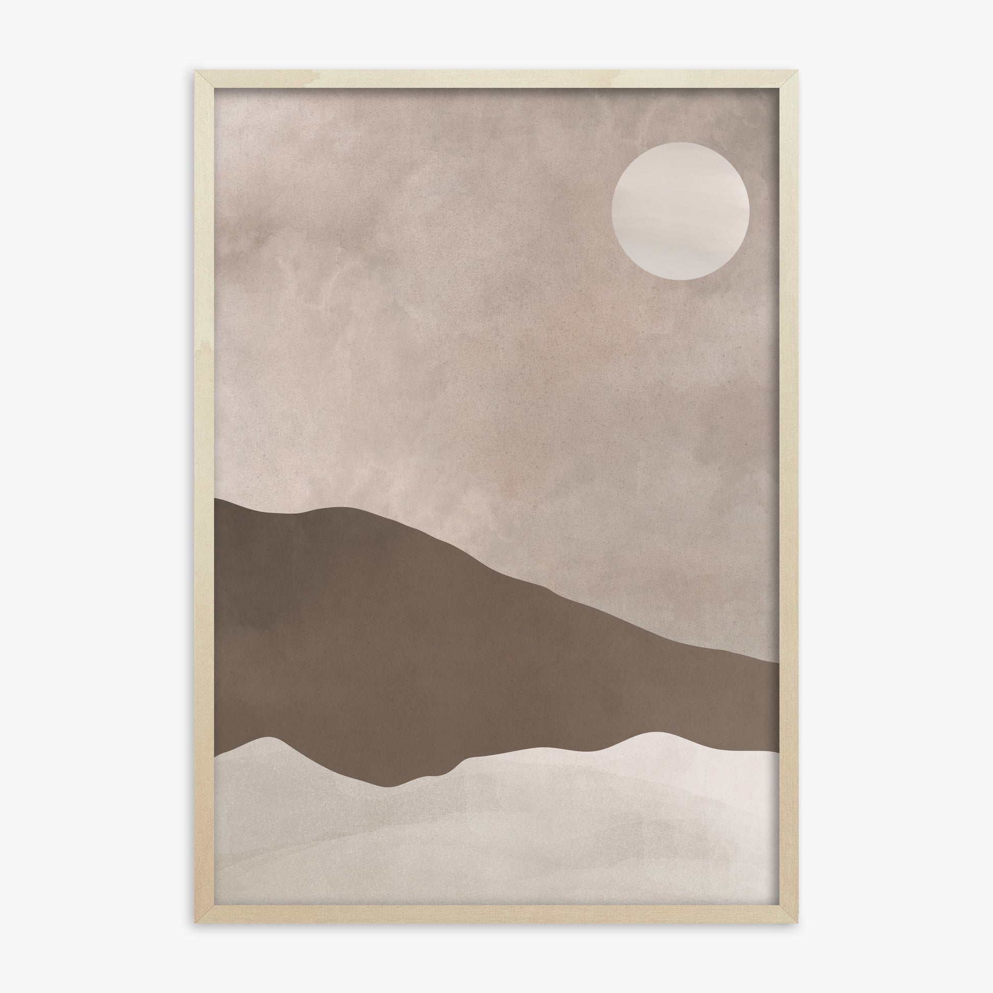 Solar Crest, 70x100cm Framed Poster With Lime Wood Frame