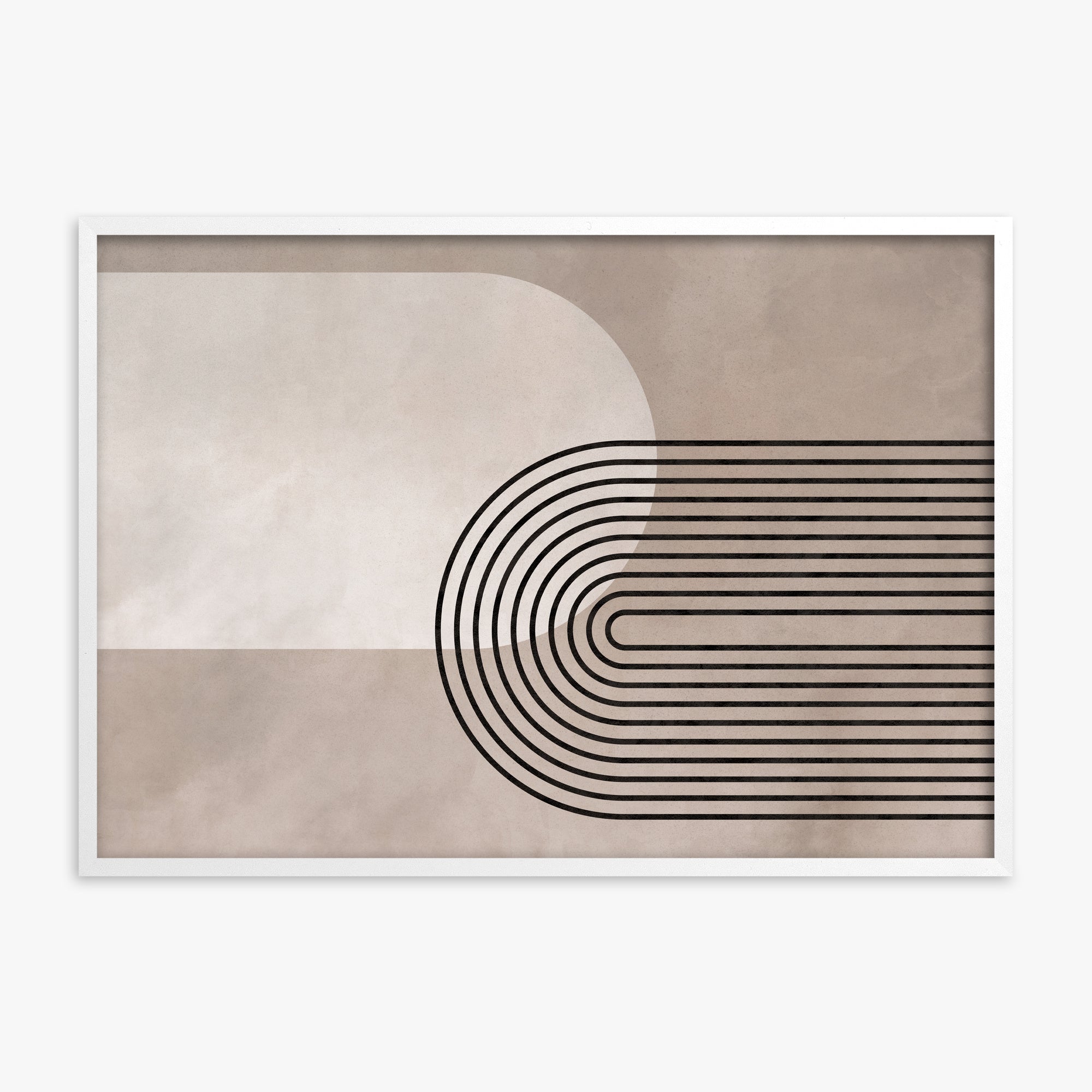 Parallel Journey, White Framed Poster With White Frame