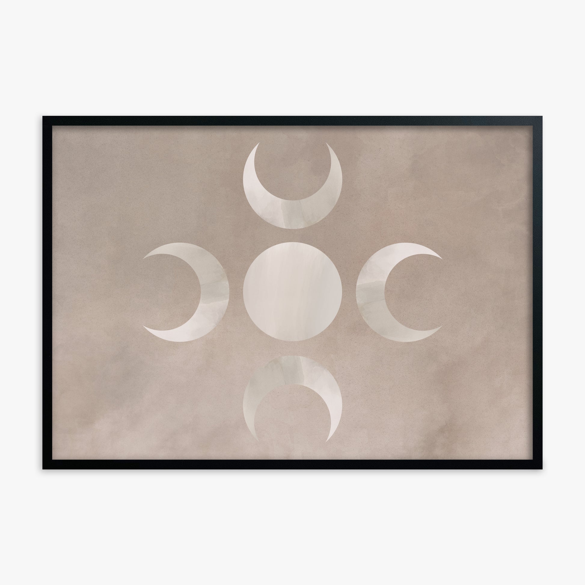 Mystic Moon Phases, Black Framed Poster With Black Frame
