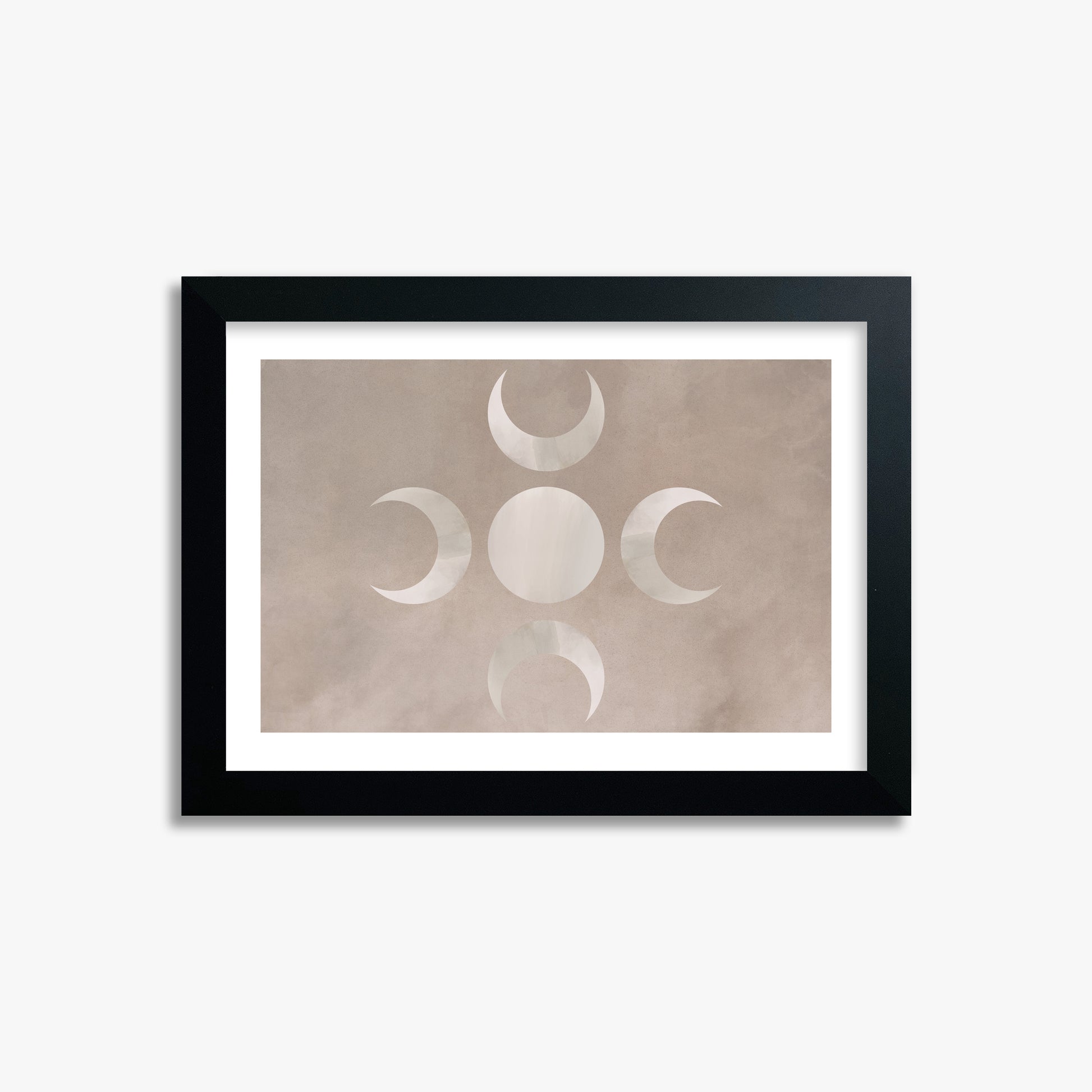 Mystic Moon Phases, 21x30cm Framed Poster With Black Frame