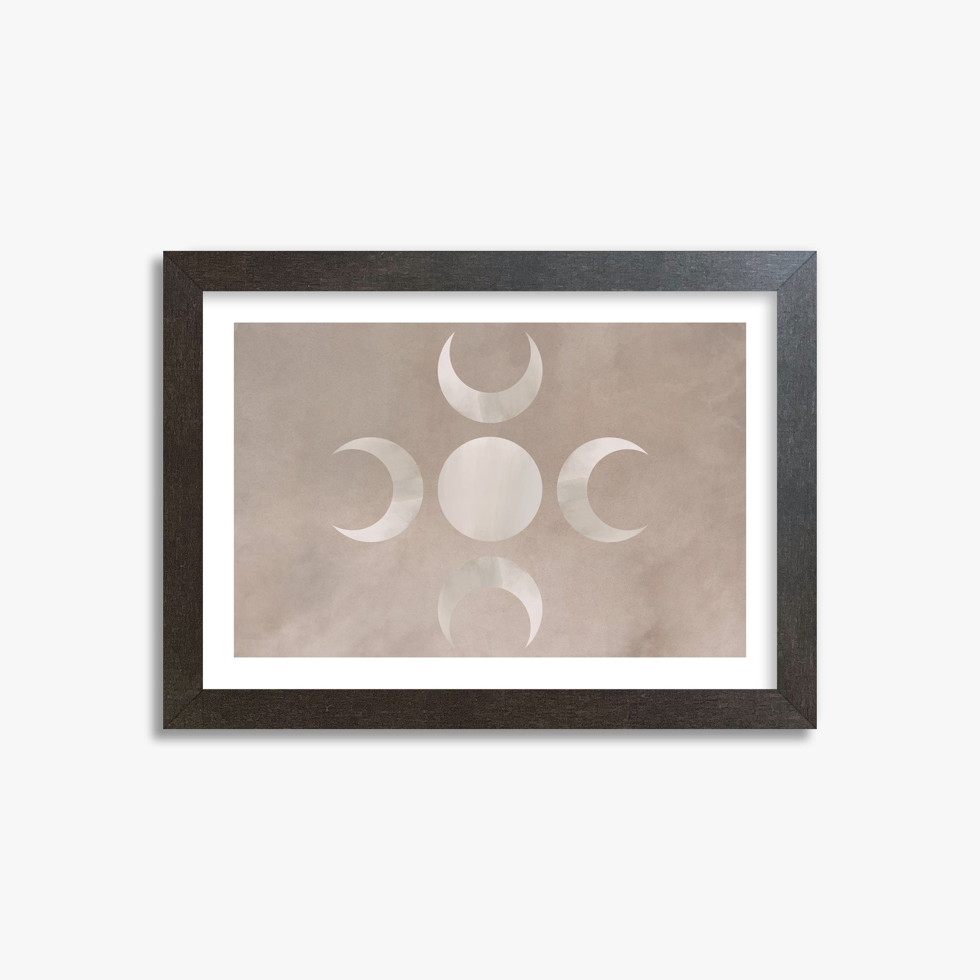 Mystic Moon Phases, 21x30cm Framed Poster With Espresso Frame