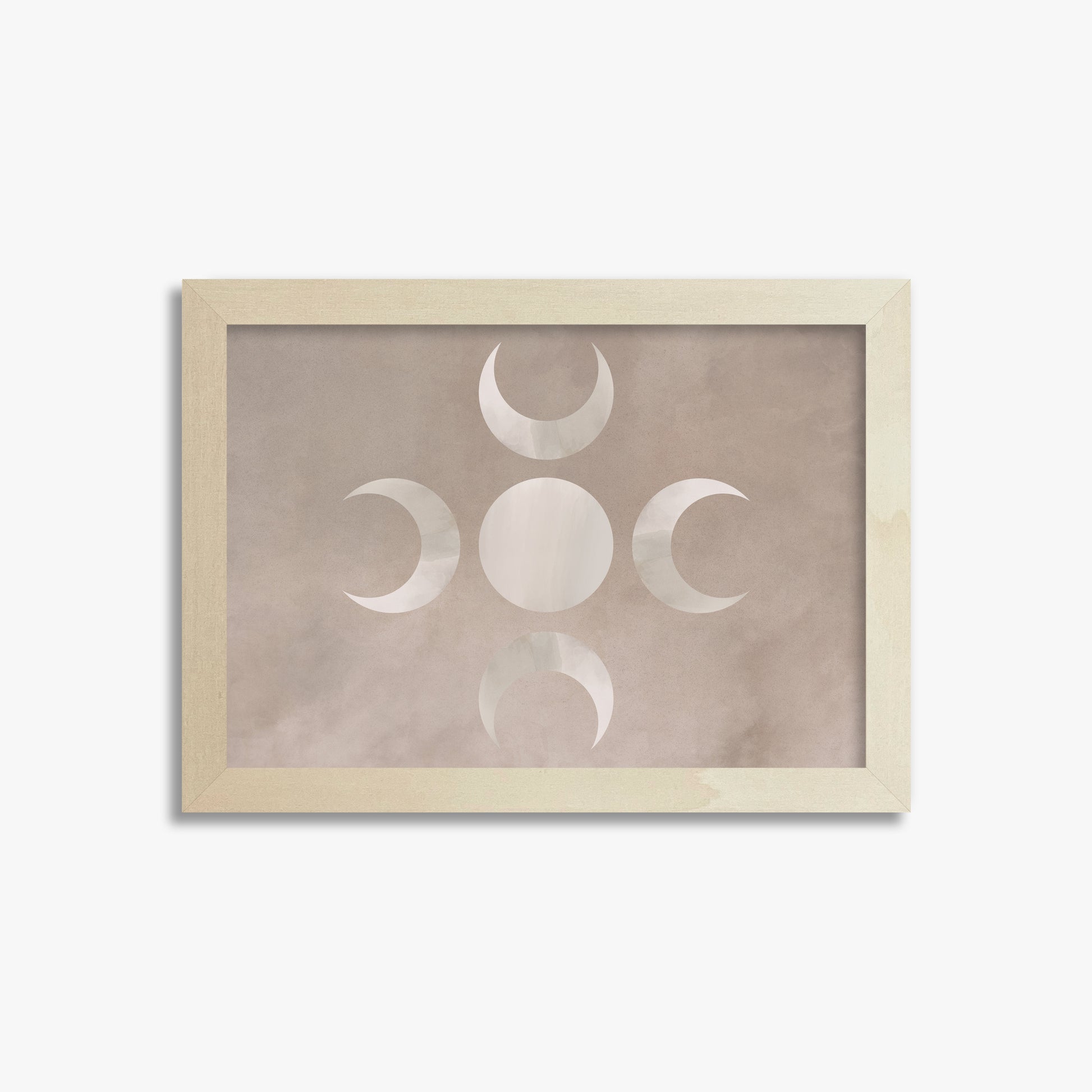 Mystic Moon Phases, 21x30cm Framed Poster With Lime Wood Frame